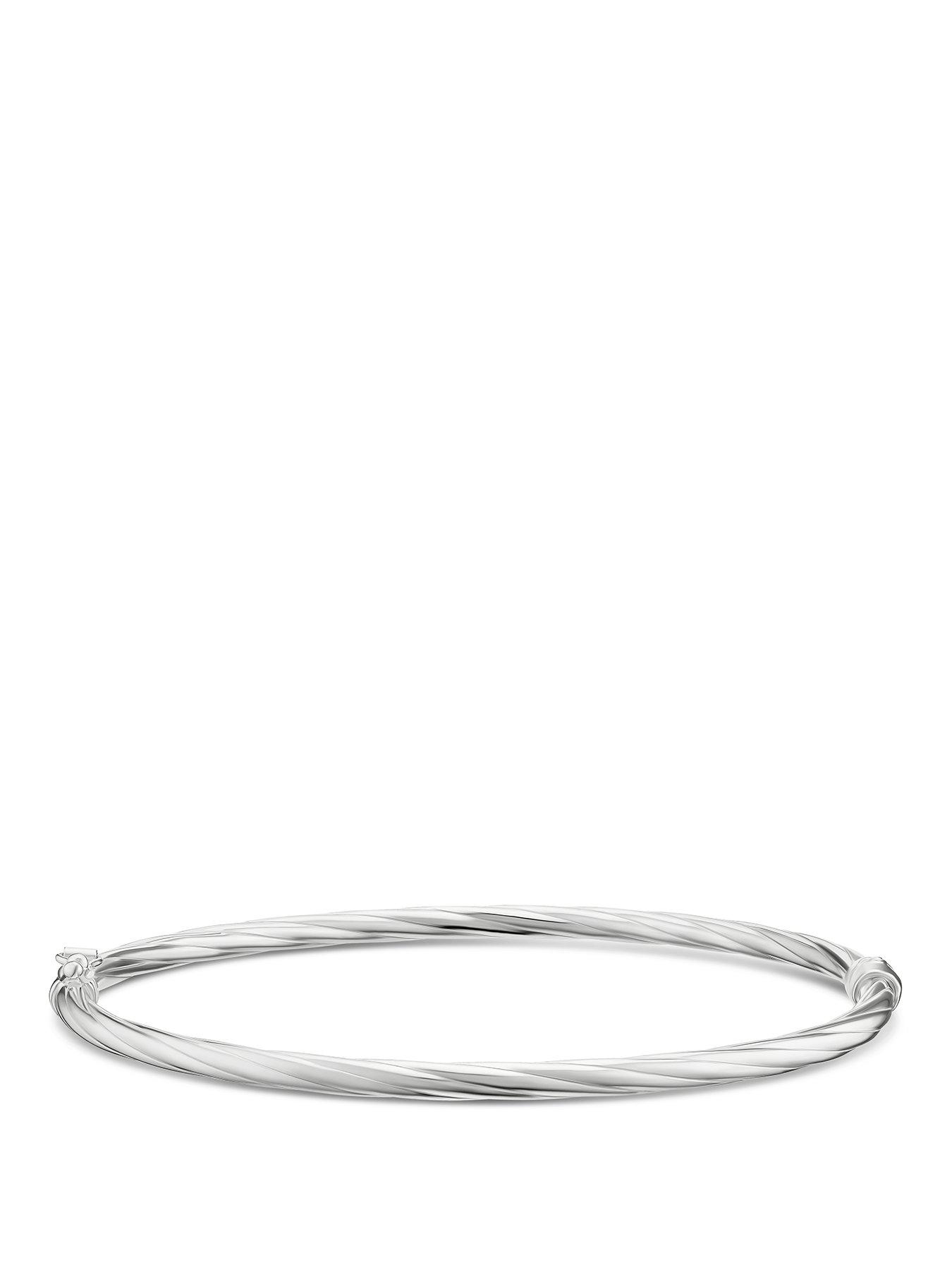 Image 1 of 3 of H. Samuel Womens Twisted Sterling Silver Bangle - Silver