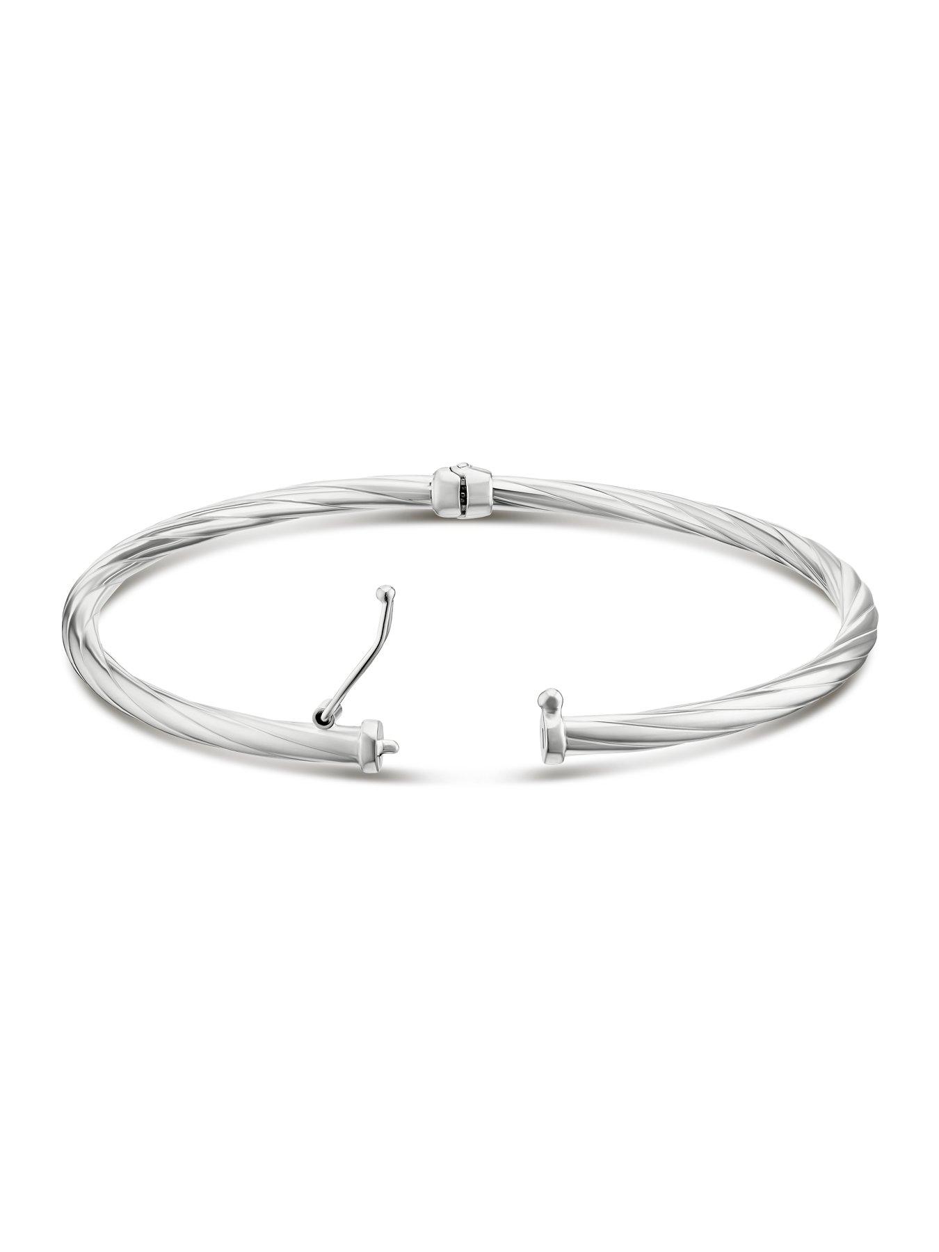 Image 3 of 3 of H. Samuel Womens Twisted Sterling Silver Bangle - Silver