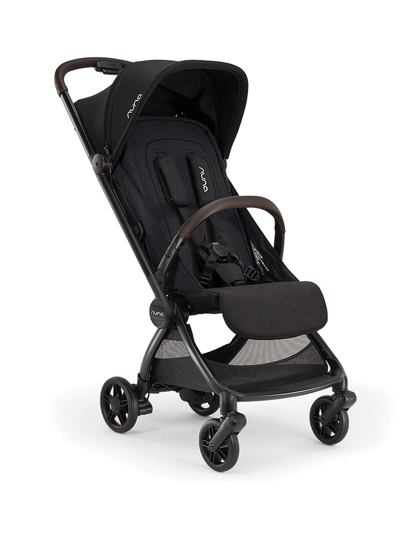 Image 1 of 7 of Nuna VIAA cabn Compact Travel Stroller - Caviar