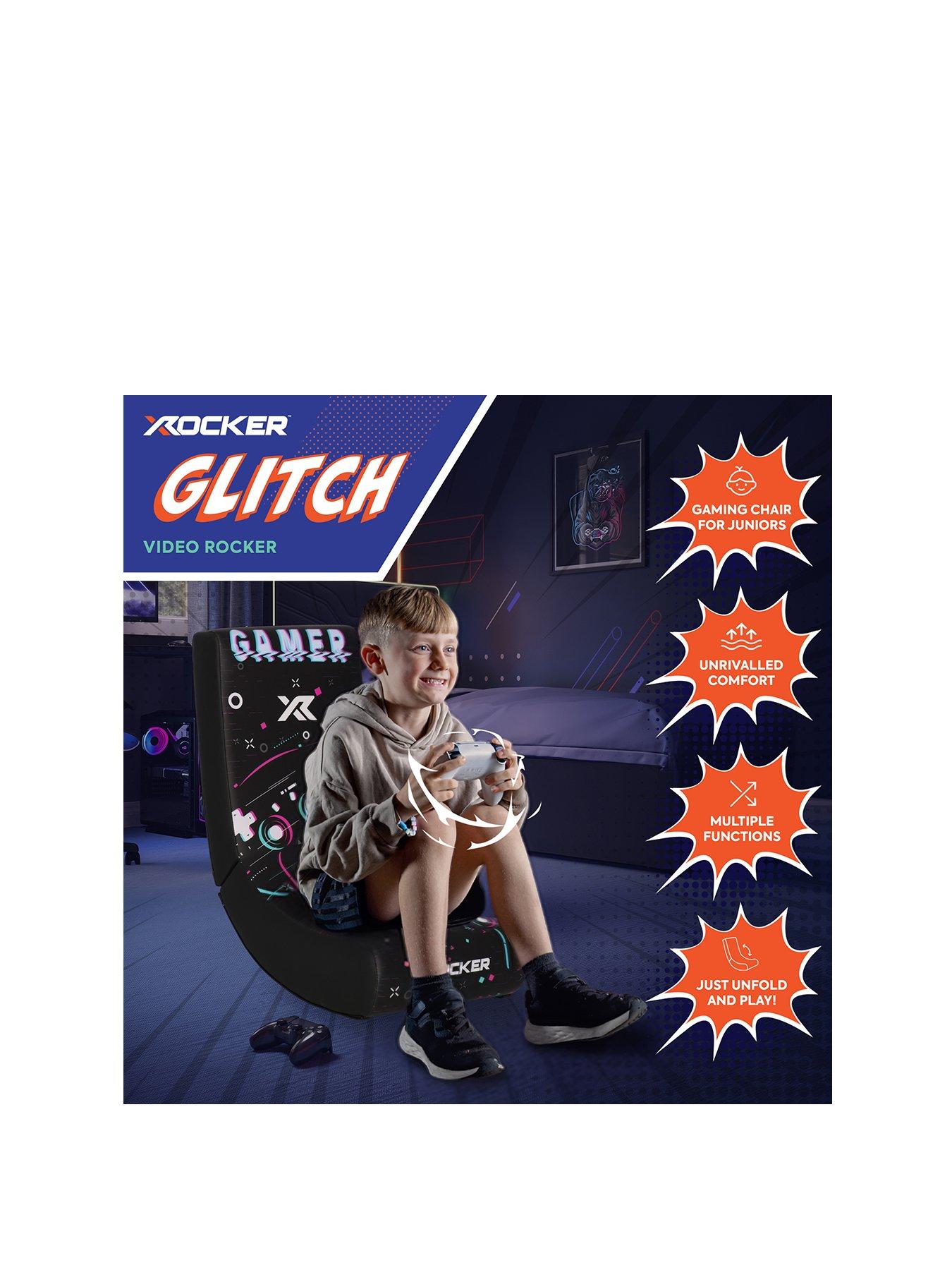 Image 2 of 7 of X Rocker X Rocker Video Rocker Gaming Chair for Kids - Glitch Black Exclusive to Very