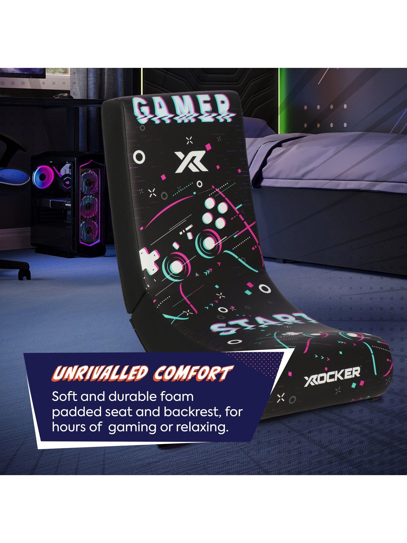 Image 3 of 7 of X Rocker X Rocker Video Rocker Gaming Chair for Kids - Glitch Black Exclusive to Very