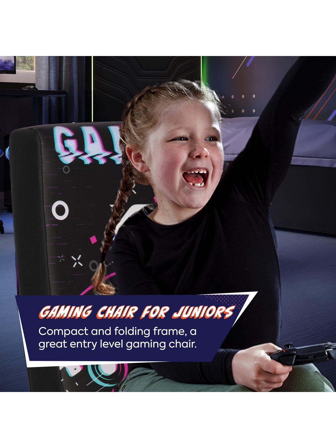 Image 4 of 7 of X Rocker X Rocker Video Rocker Gaming Chair for Kids - Glitch Black Exclusive to Very