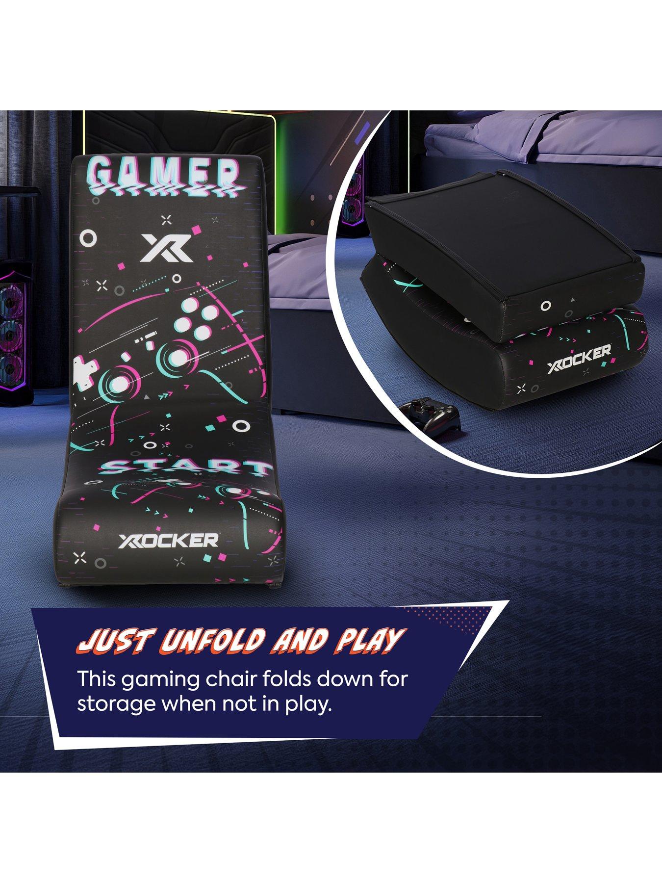 Image 5 of 7 of X Rocker X Rocker Video Rocker Gaming Chair for Kids - Glitch Black Exclusive to Very