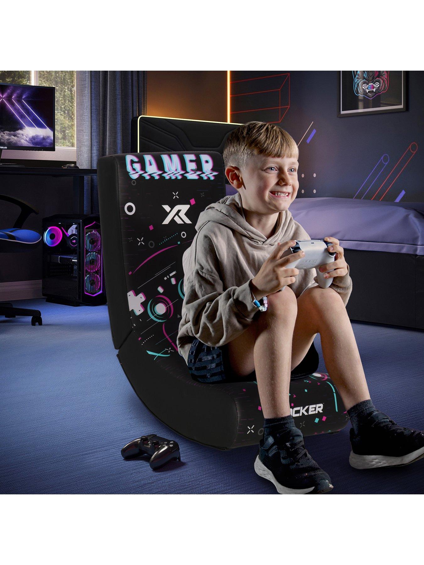 Image 6 of 7 of X Rocker X Rocker Video Rocker Gaming Chair for Kids - Glitch Black Exclusive to Very