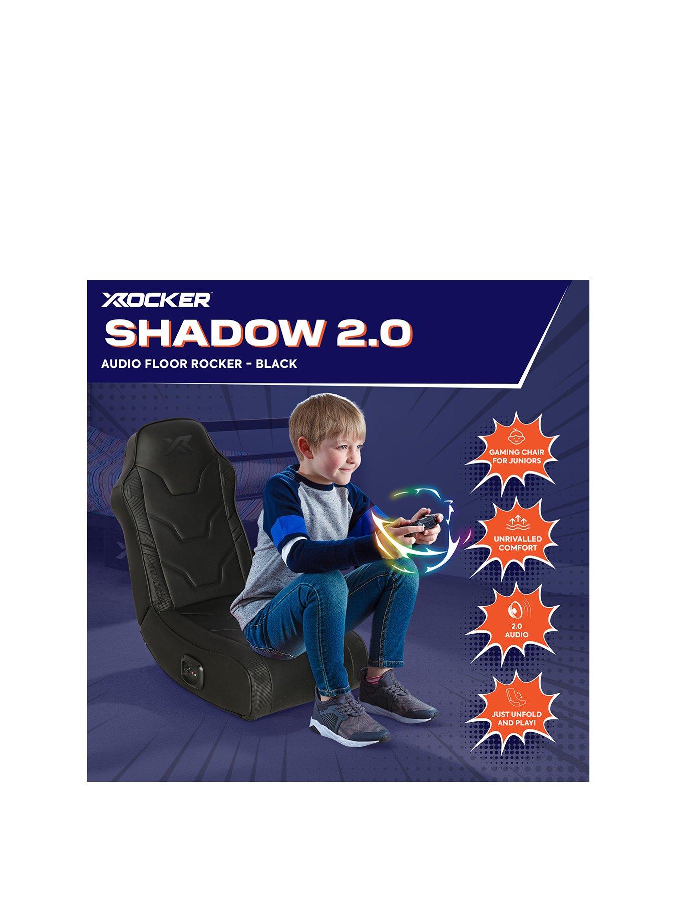 Image 1 of 6 of X Rocker X Rocker Shadow 2.0 Audio Floor Rocker Gaming Chair for Kids - Black Exclusive to Very
