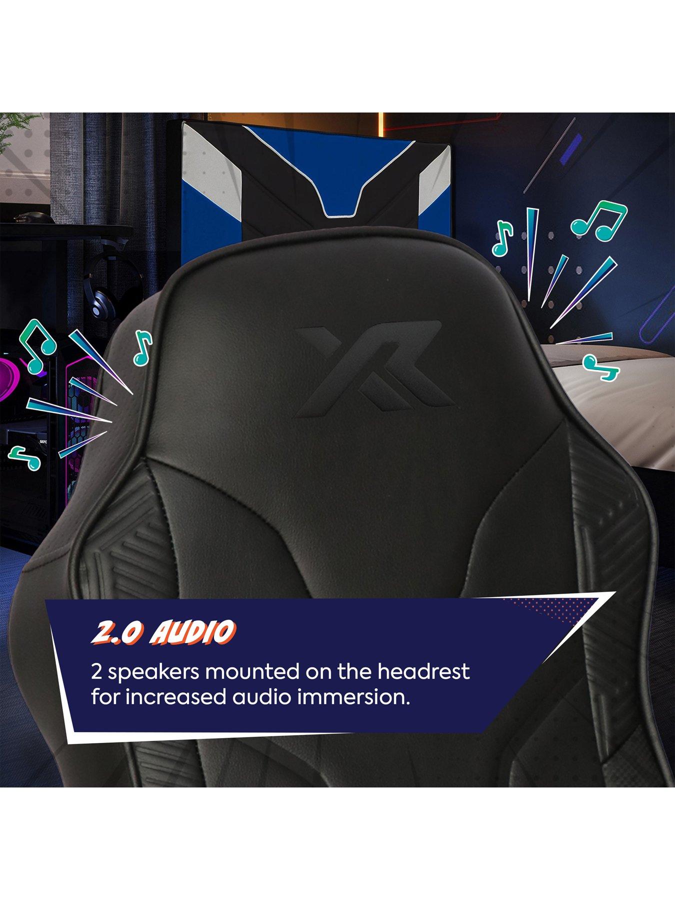 Image 3 of 6 of X Rocker X Rocker Shadow 2.0 Audio Floor Rocker Gaming Chair for Kids - Black Exclusive to Very