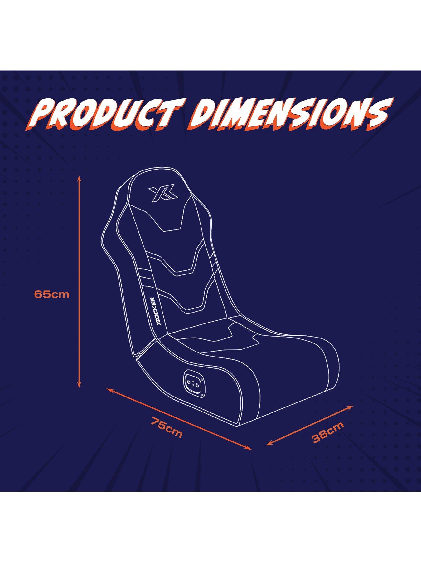 Image 6 of 6 of X Rocker X Rocker Shadow 2.0 Audio Floor Rocker Gaming Chair for Kids - Black Exclusive to Very