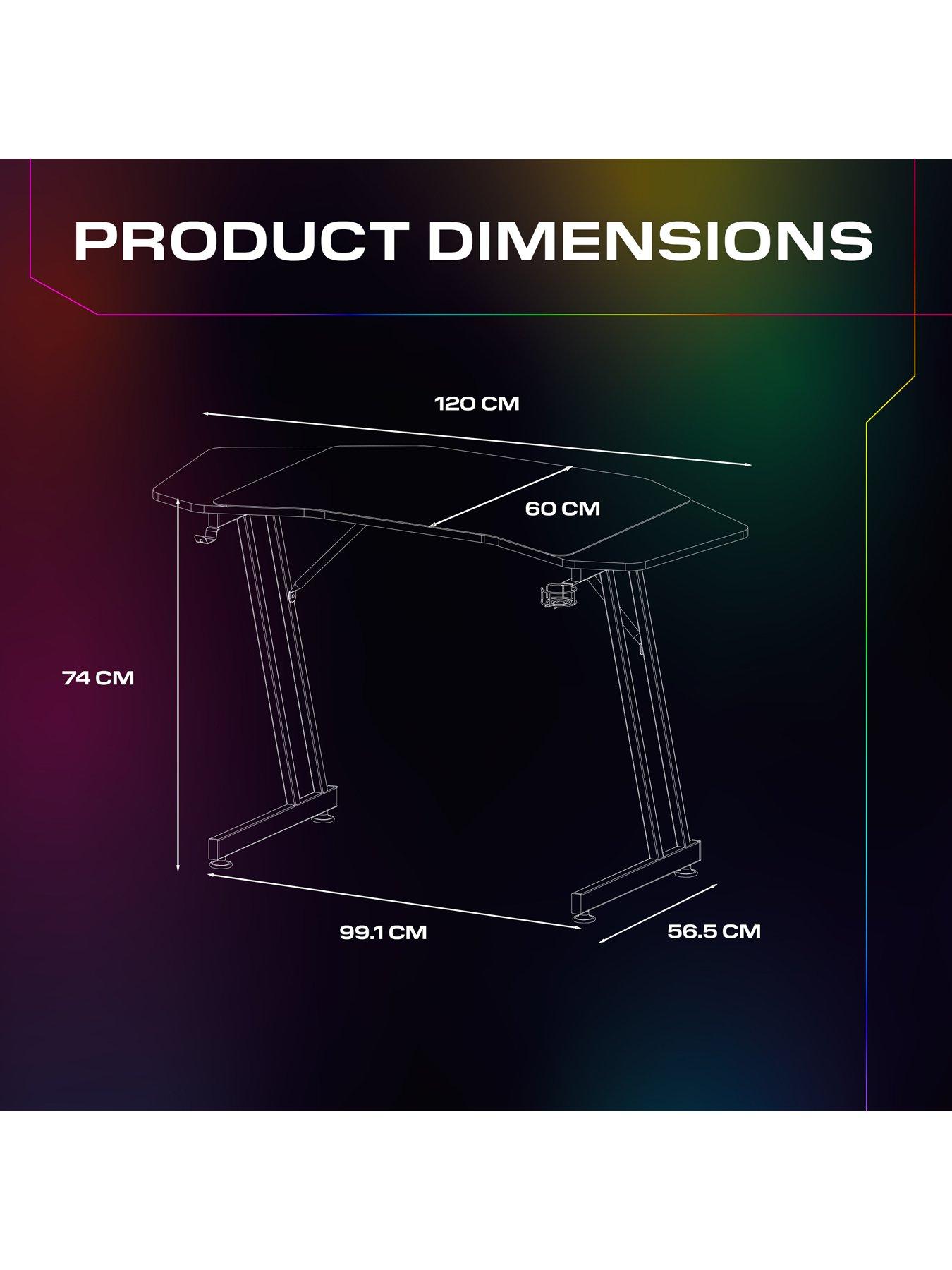 Image 6 of 6 of X Rocker X Rocker Panther Evo RGB 120cm Gaming Desk with Mousepad - Black Exclusive to Very