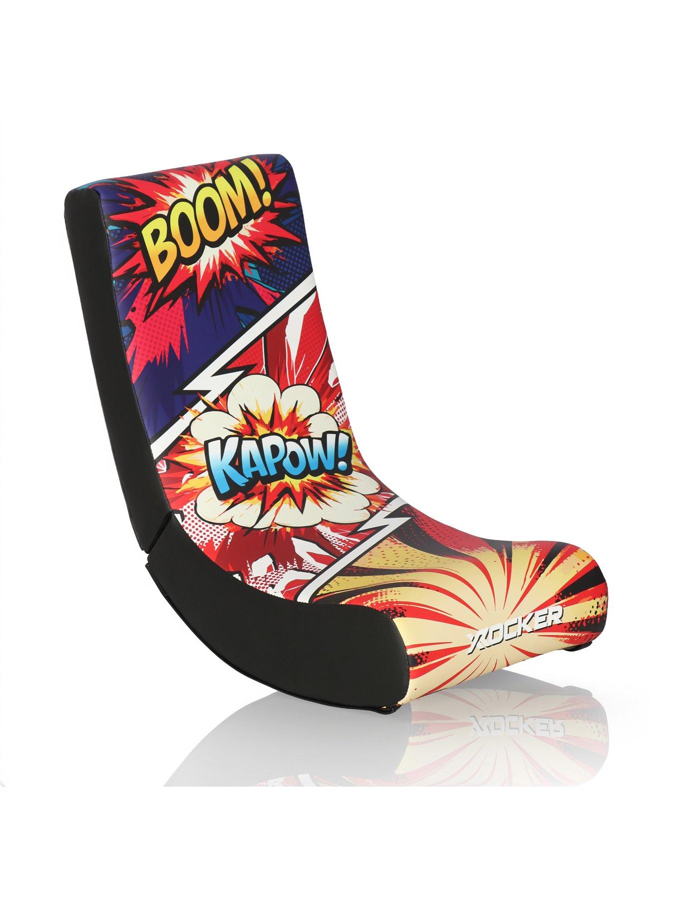 Image 6 of 7 of X Rocker X Rocker Video Rocker Gaming Chair for Kids - Comic Book