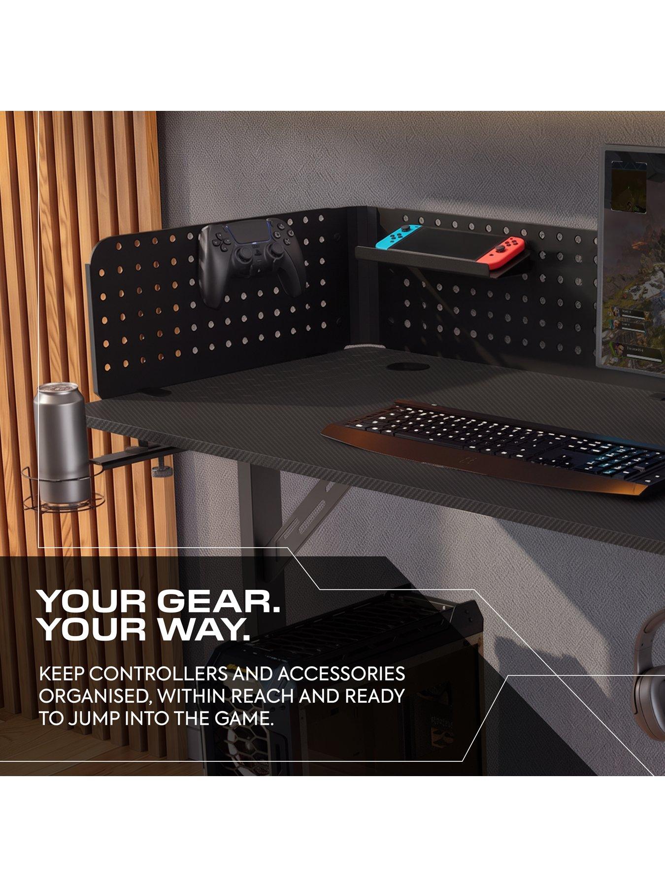 Image 4 of 7 of X Rocker X Rocker Vortex 110cm Gaming Desk with Pegboard and Accessories