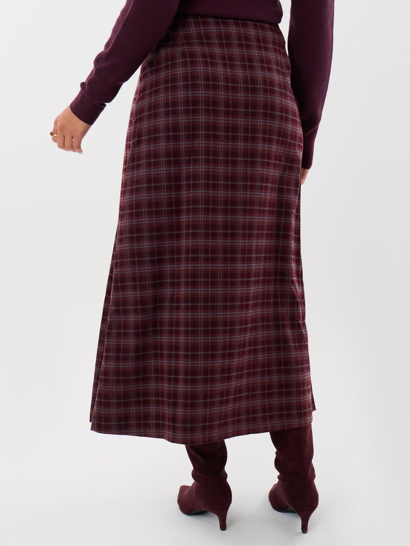 Image 2 of 4 of Threadbare Womens Wrap Buckle Waist Midaxi Skirt - Plum