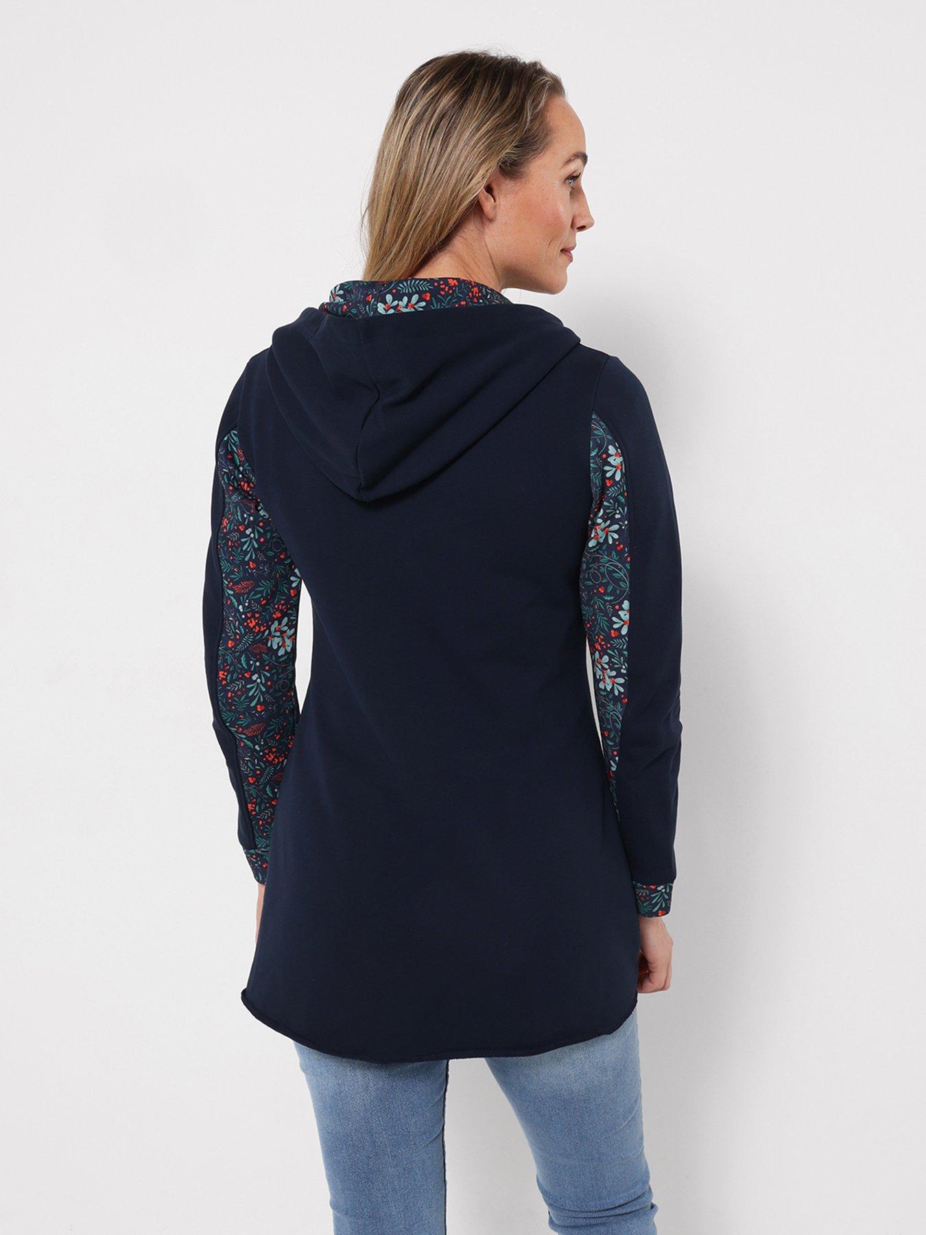 Image 2 of 5 of Joe Browns Womens Christmas Reindeer Zip Through Hoodie - Blue