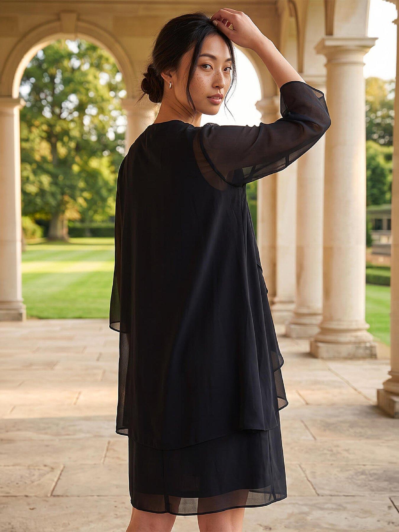 Image 2 of 4 of Roman Petite 2 In 1 Shift Dress