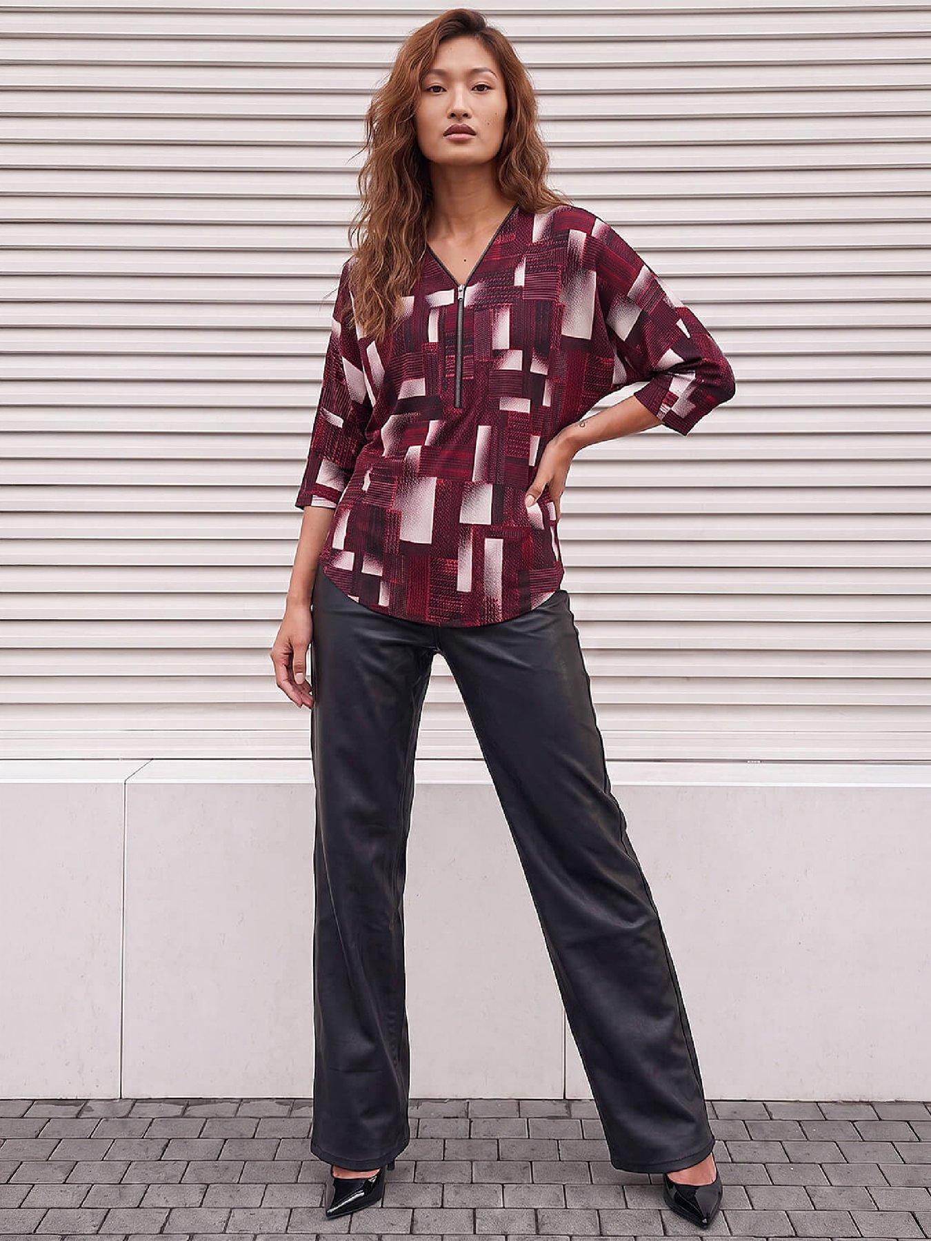 Image 4 of 4 of Roman Geo Puff Zip Top