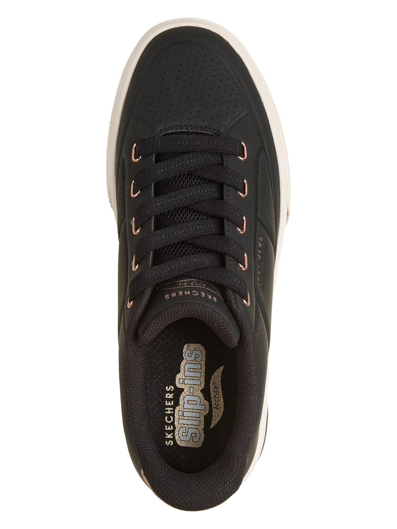 Image 4 of 5 of Skechers Womens Arch Fit Slip-Ins Lace-Up Trainers - Black