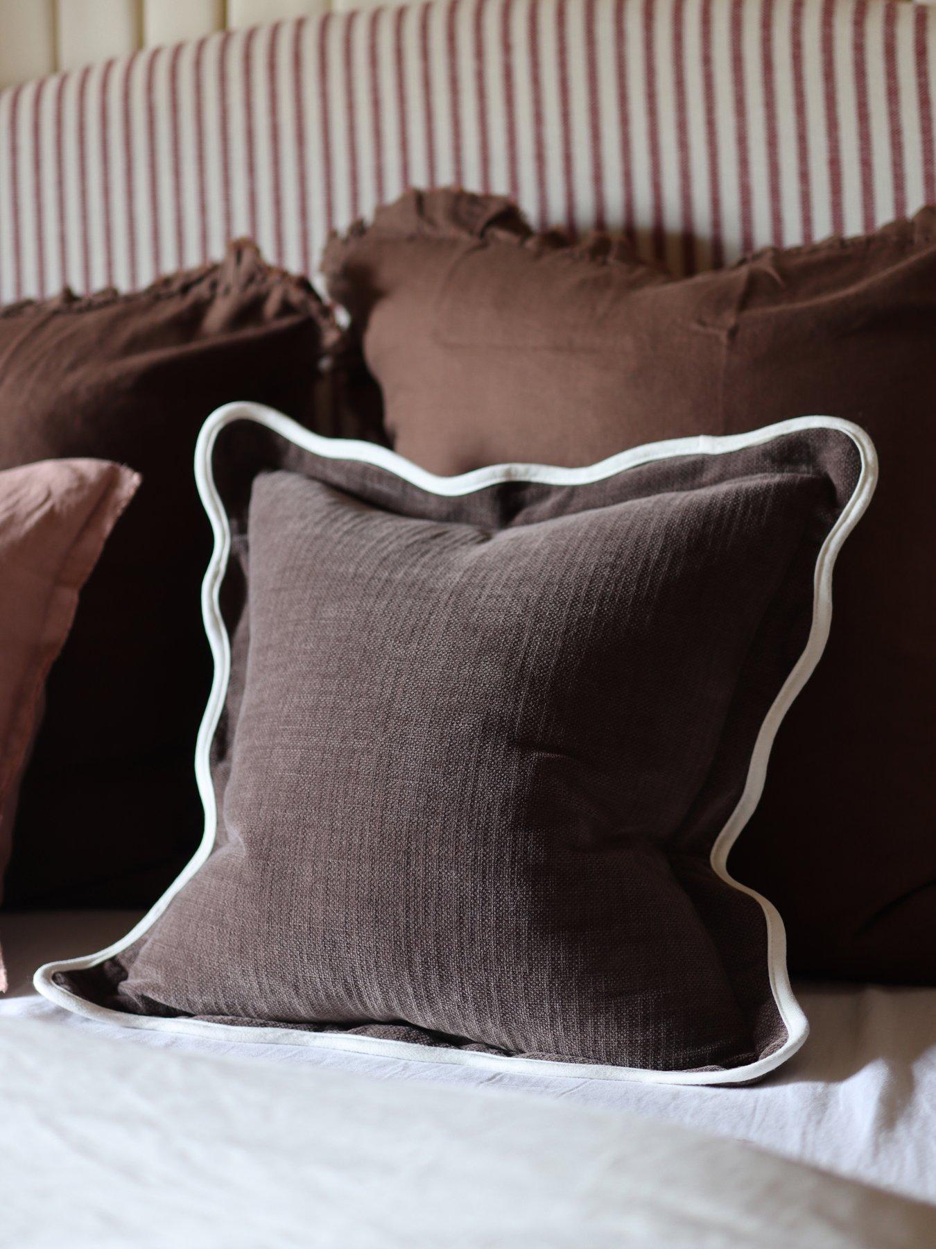 Image 1 of 7 of Ellenvale Interiors Chloe Scalloped Edge Cushion Cover 45x45