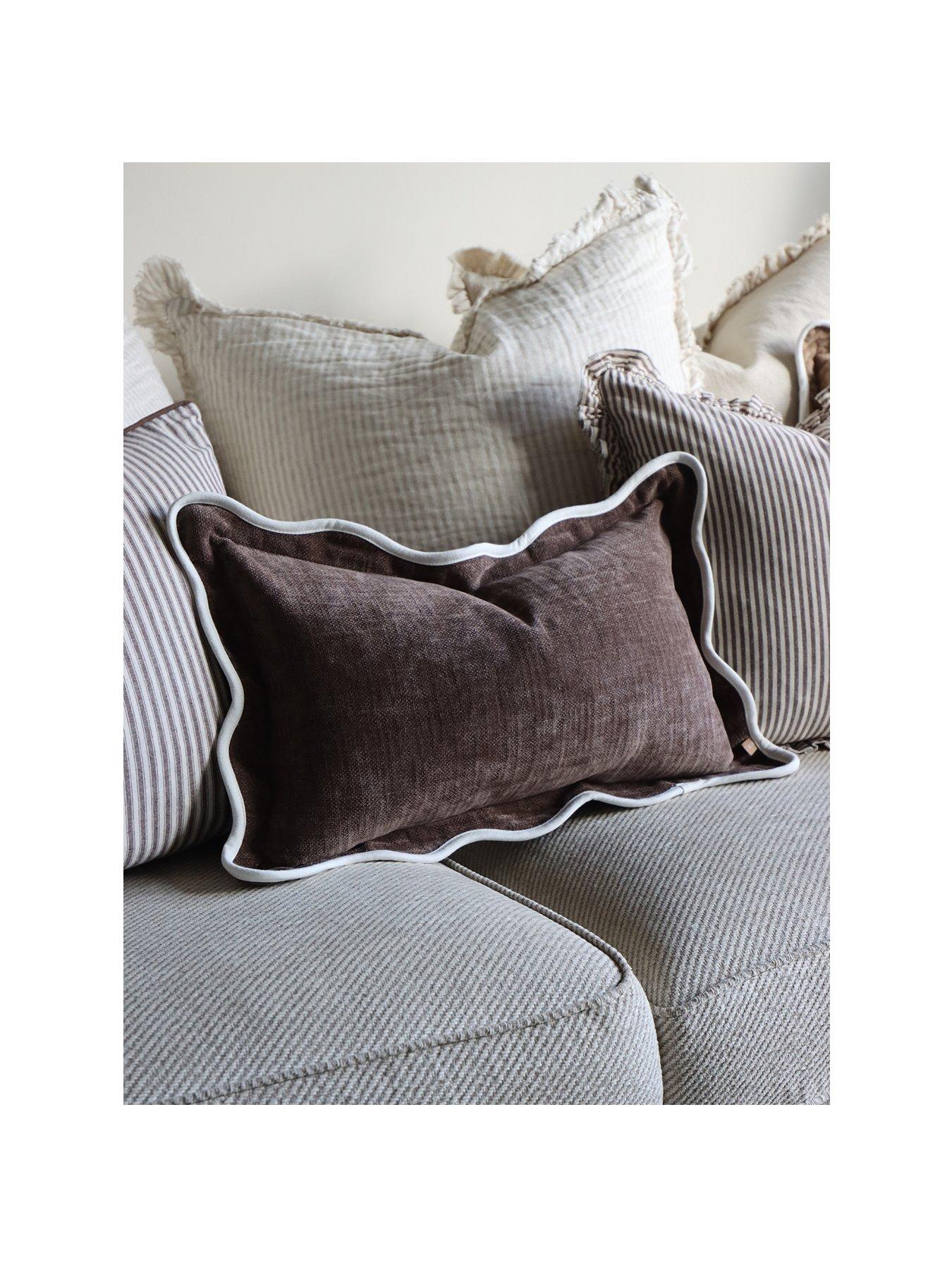 Image 2 of 7 of Ellenvale Interiors Chloe Scalloped Edge Cushion Cover 50x30