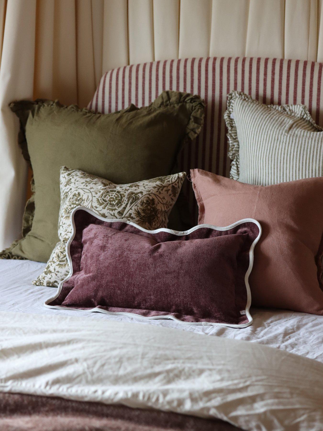 Image 6 of 7 of Ellenvale Interiors Chloe Scalloped Edge Cushion Cover 50x30