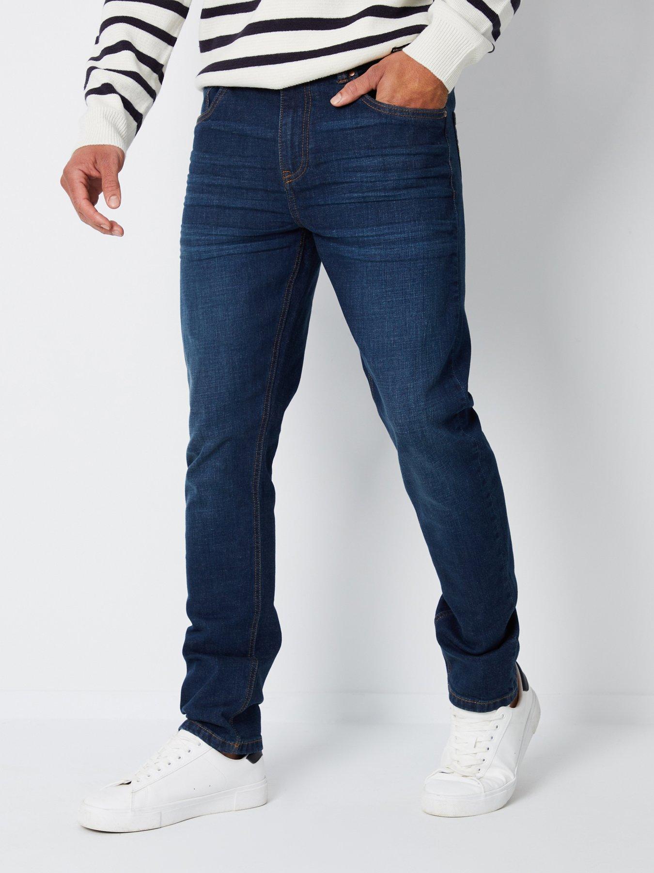Image 1 of 4 of Threadbare Mens Islington Slim Fit Vintage Wash Jeans - Blue