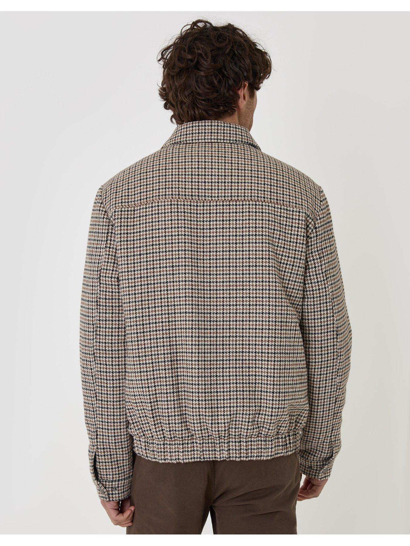 Image 2 of 7 of Threadbare Faux Wool Collared Jacket In Brown Check