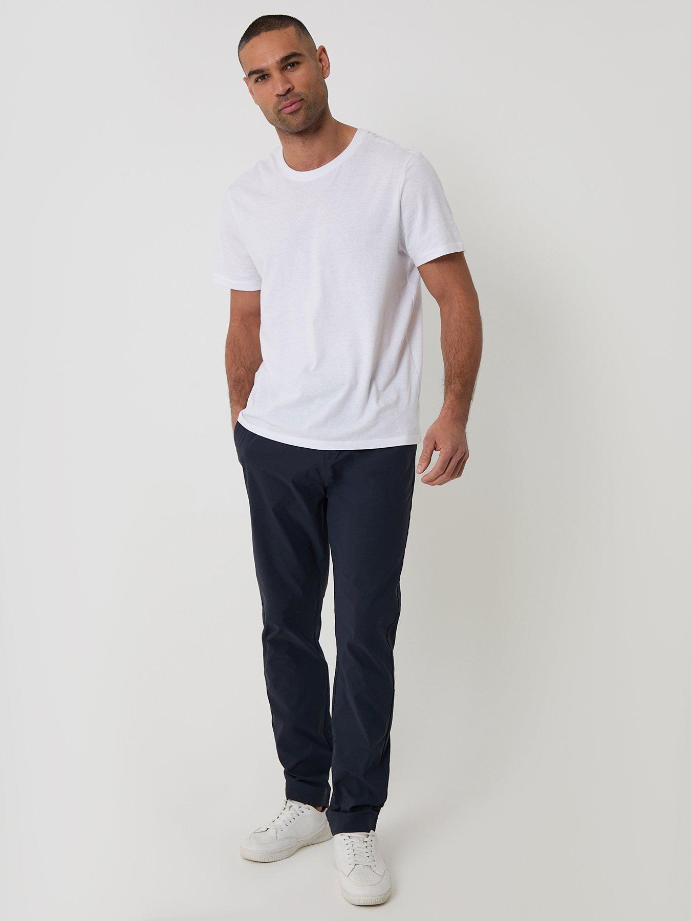 Image 3 of 4 of Threadbare Slim Fit Technical Trousers In Navy