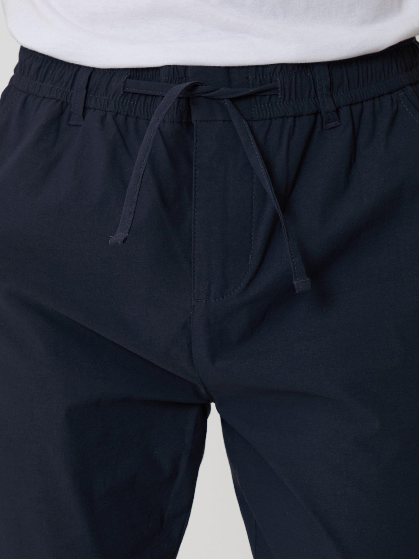 Image 4 of 4 of Threadbare Slim Fit Technical Trousers In Navy