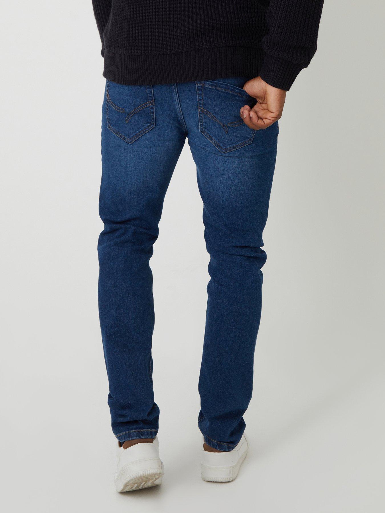 Image 2 of 4 of Threadbare Mens Jeans Slim Fit Islington (R) - Mid Wash