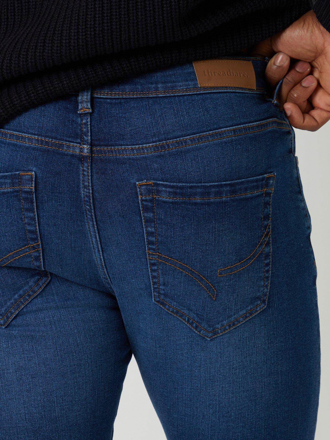 Image 4 of 4 of Threadbare Mens Jeans Slim Fit Islington (R) - Mid Wash