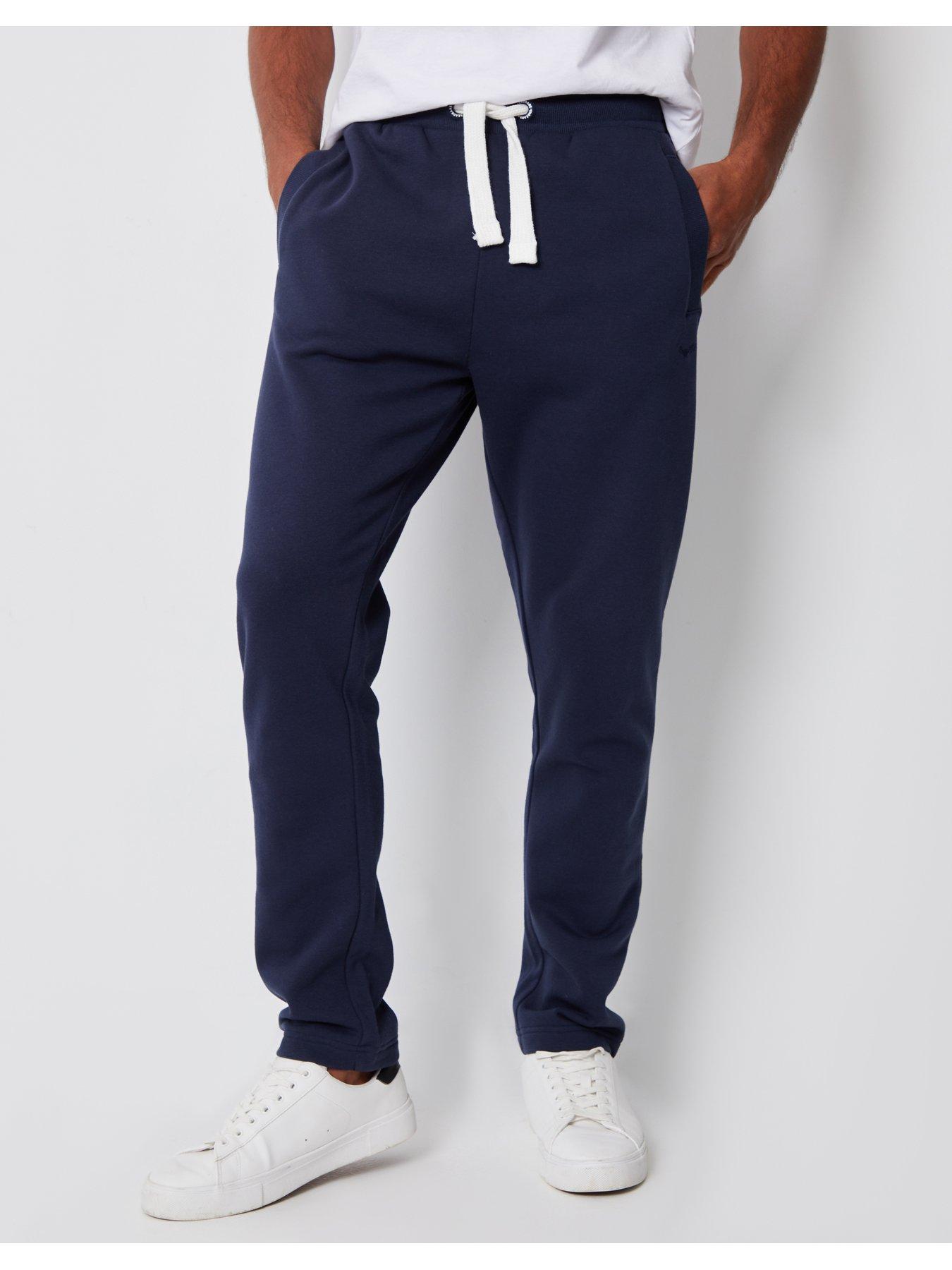 Image 1 of 4 of Threadbare Regular Fit Cotton Rich Joggers In Navy