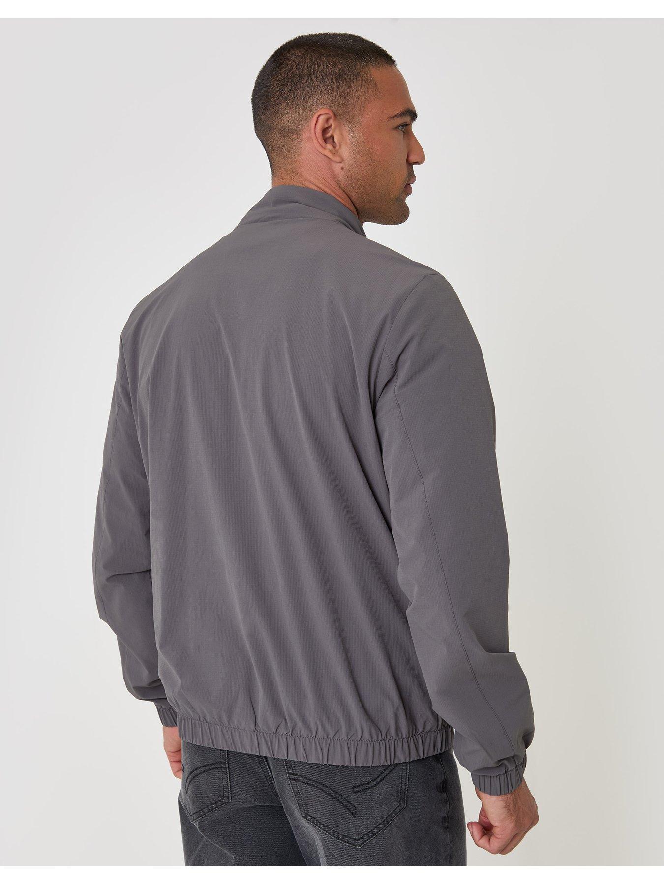 Image 2 of 5 of Threadbare Showerproof Ripstop Harrington Jacket In Slate Grey