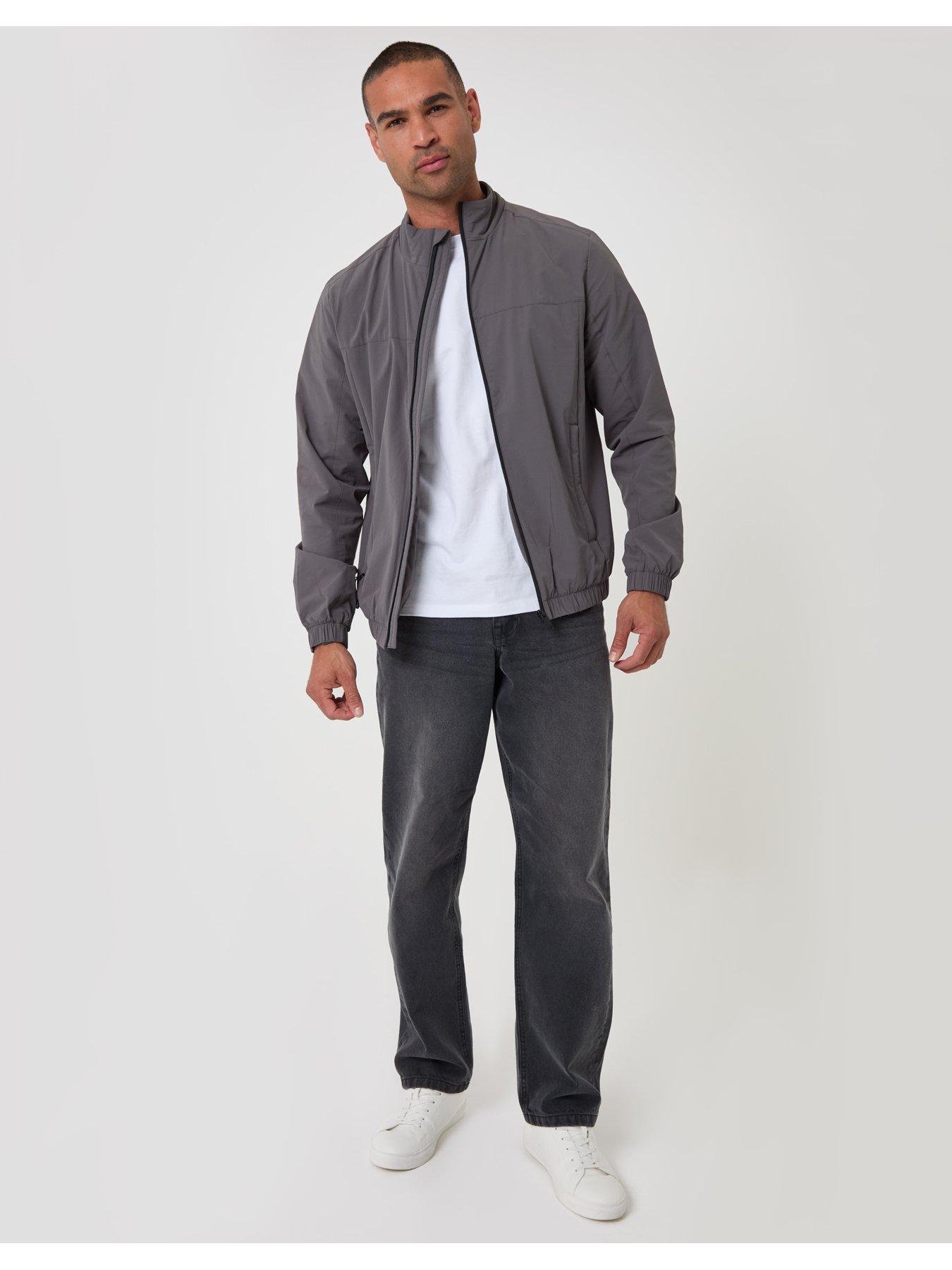 Image 3 of 5 of Threadbare Showerproof Ripstop Harrington Jacket In Slate Grey