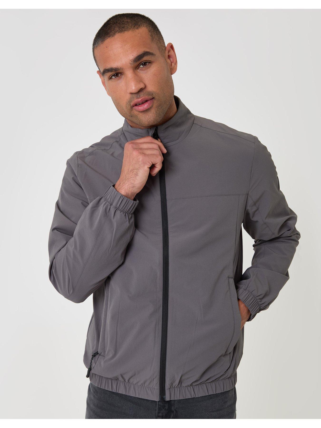 Image 5 of 5 of Threadbare Showerproof Ripstop Harrington Jacket In Slate Grey