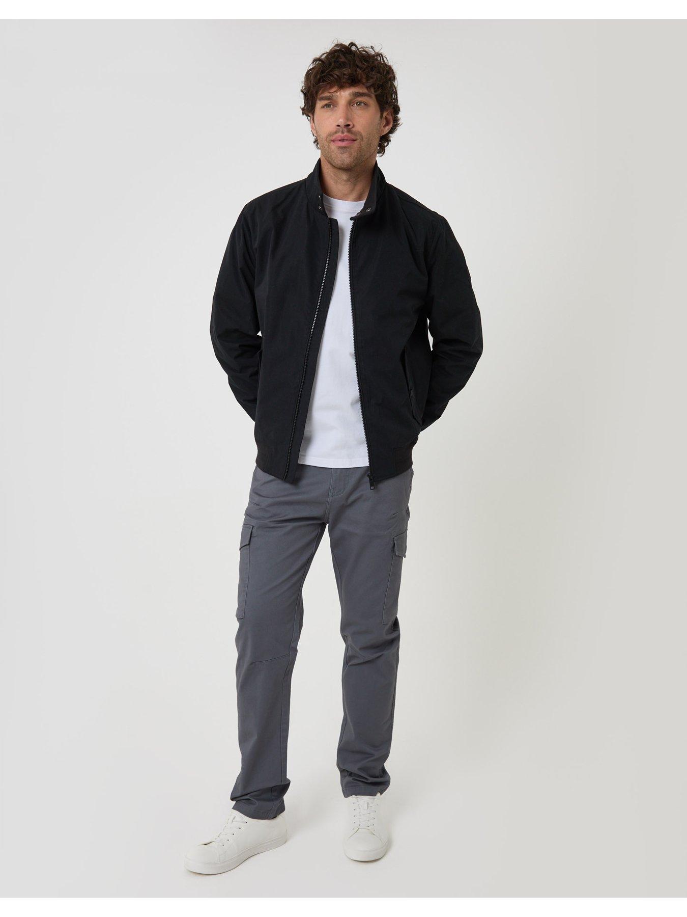 Image 3 of 6 of Threadbare Showerproof Microfibre Harrington Jacket In Black