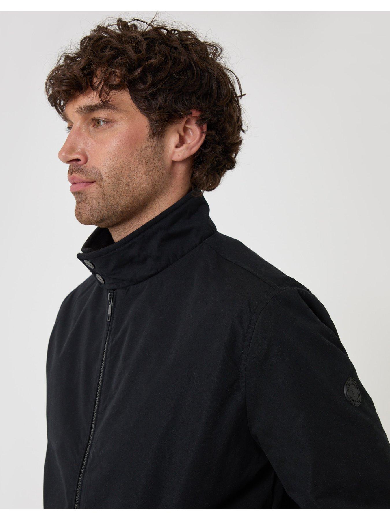 Image 4 of 6 of Threadbare Showerproof Microfibre Harrington Jacket In Black