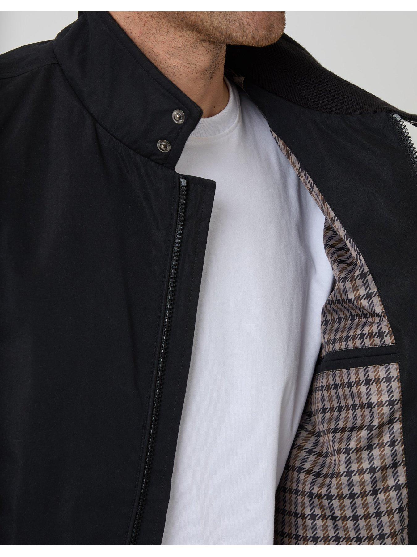 Image 6 of 6 of Threadbare Showerproof Microfibre Harrington Jacket In Black