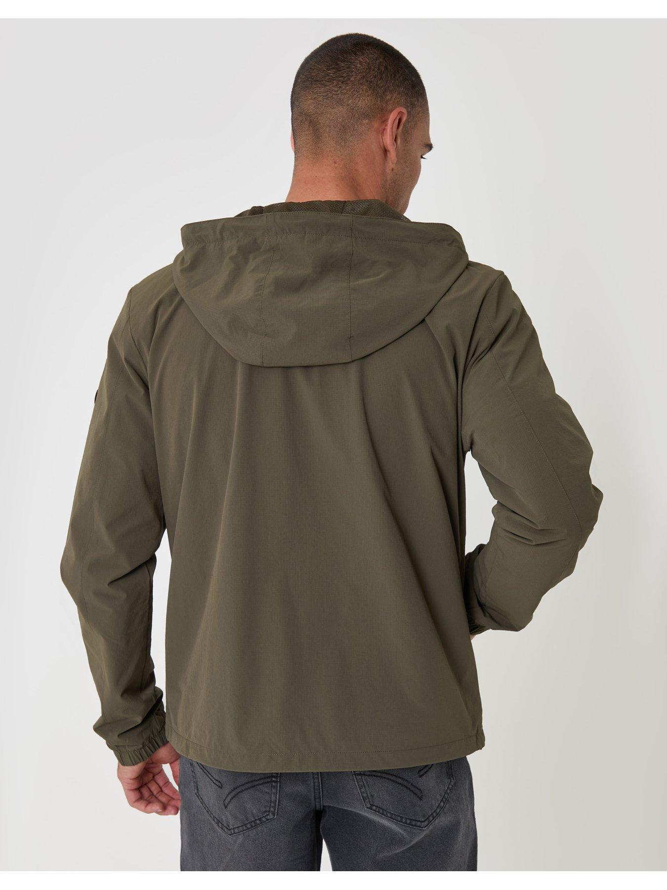 Image 2 of 6 of Threadbare Showerproof Ripstop Hooded Jacket In Khaki