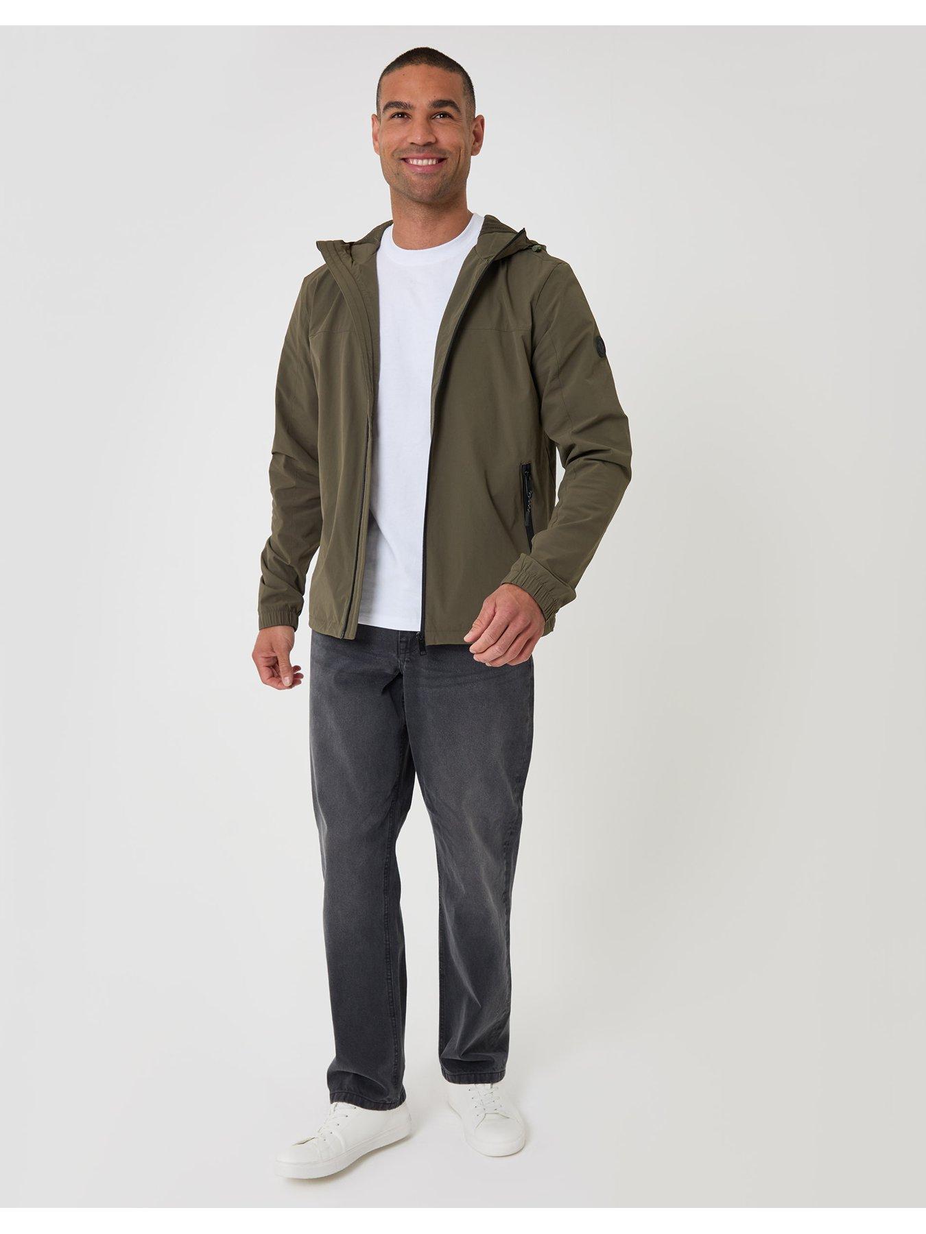 Image 3 of 6 of Threadbare Showerproof Ripstop Hooded Jacket In Khaki