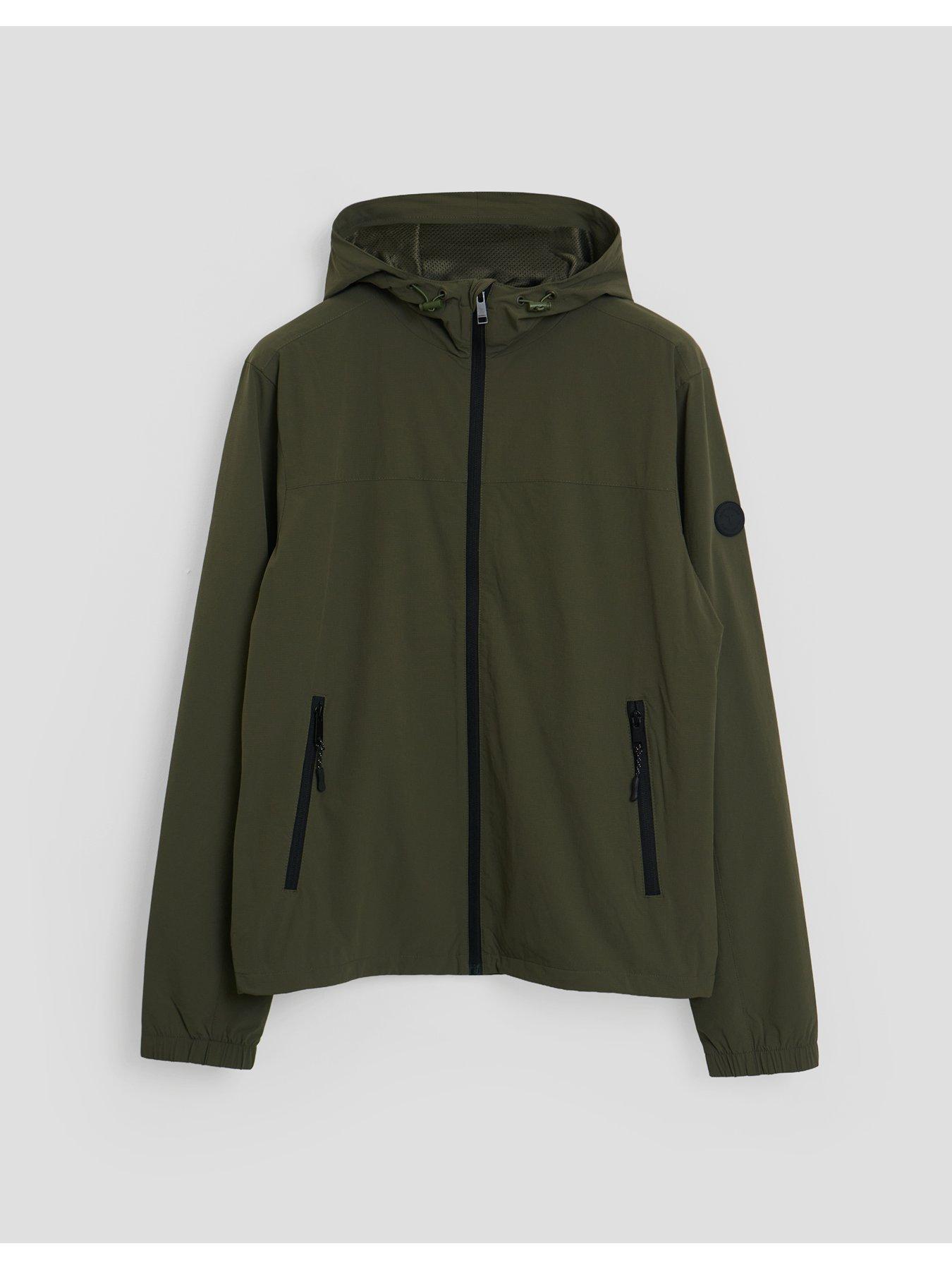 Image 6 of 6 of Threadbare Showerproof Ripstop Hooded Jacket In Khaki