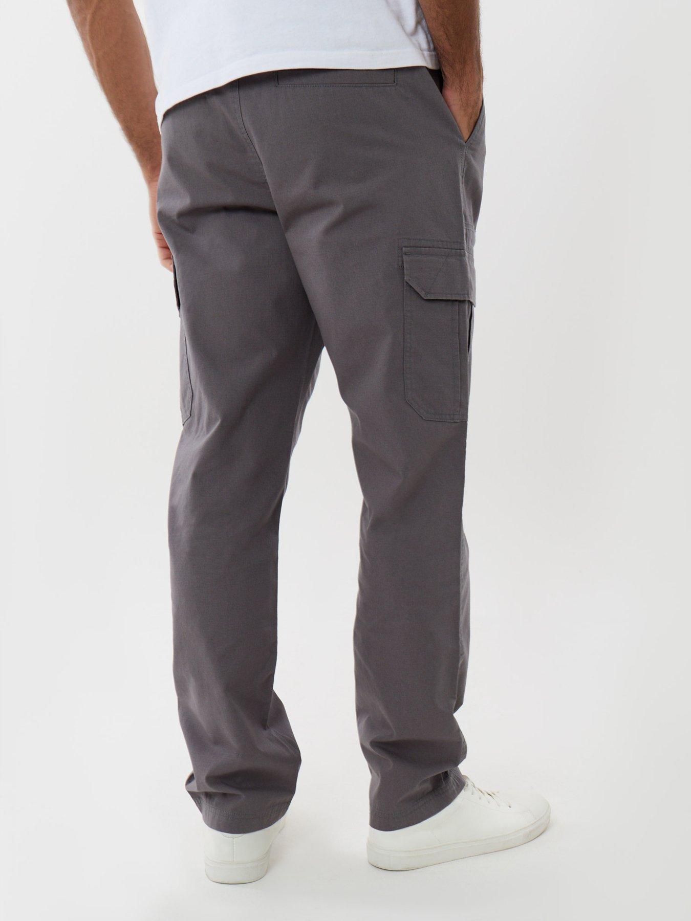 Image 2 of 4 of Threadbare Mens Joker Cargo Drawstring Waist Regular Fit Trousers - Slate