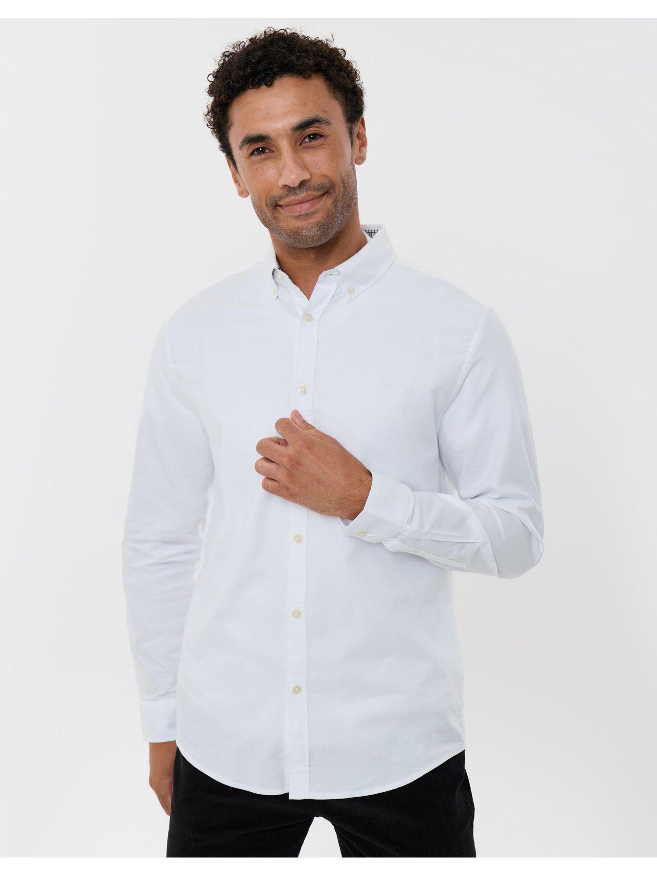 Image 1 of 5 of Threadbare Mens Regular Fit Cotton Oxford Shirt - White