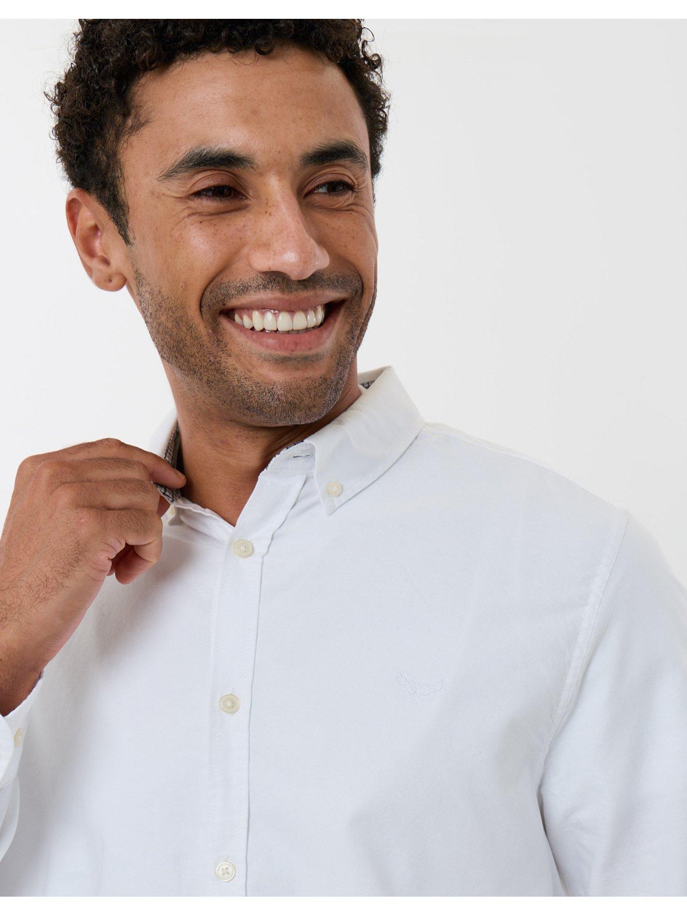 Image 4 of 5 of Threadbare Mens Regular Fit Cotton Oxford Shirt - White
