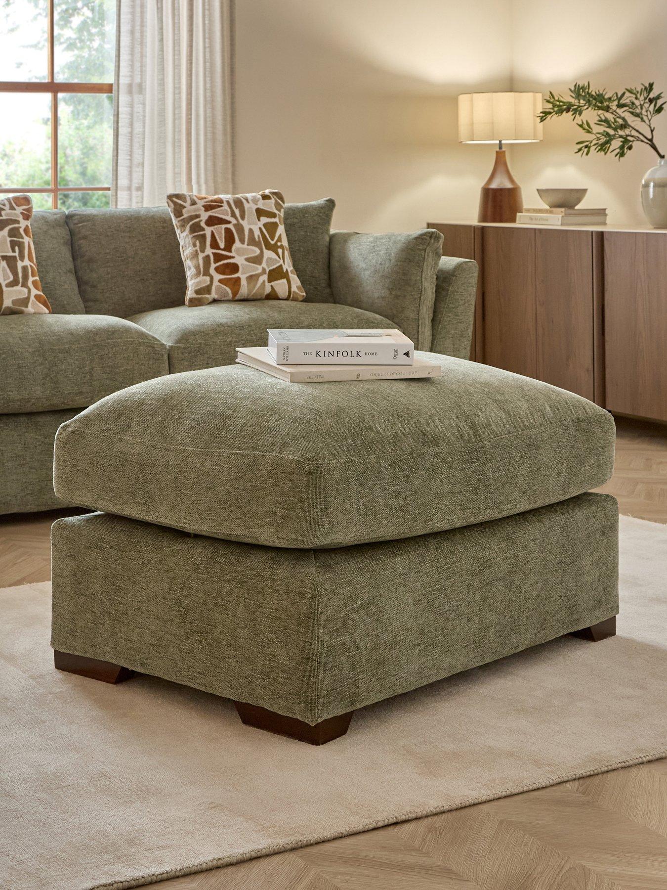 Image 1 of 7 of The Very Collection Paramount Large Footstool - Made to Order in the UK