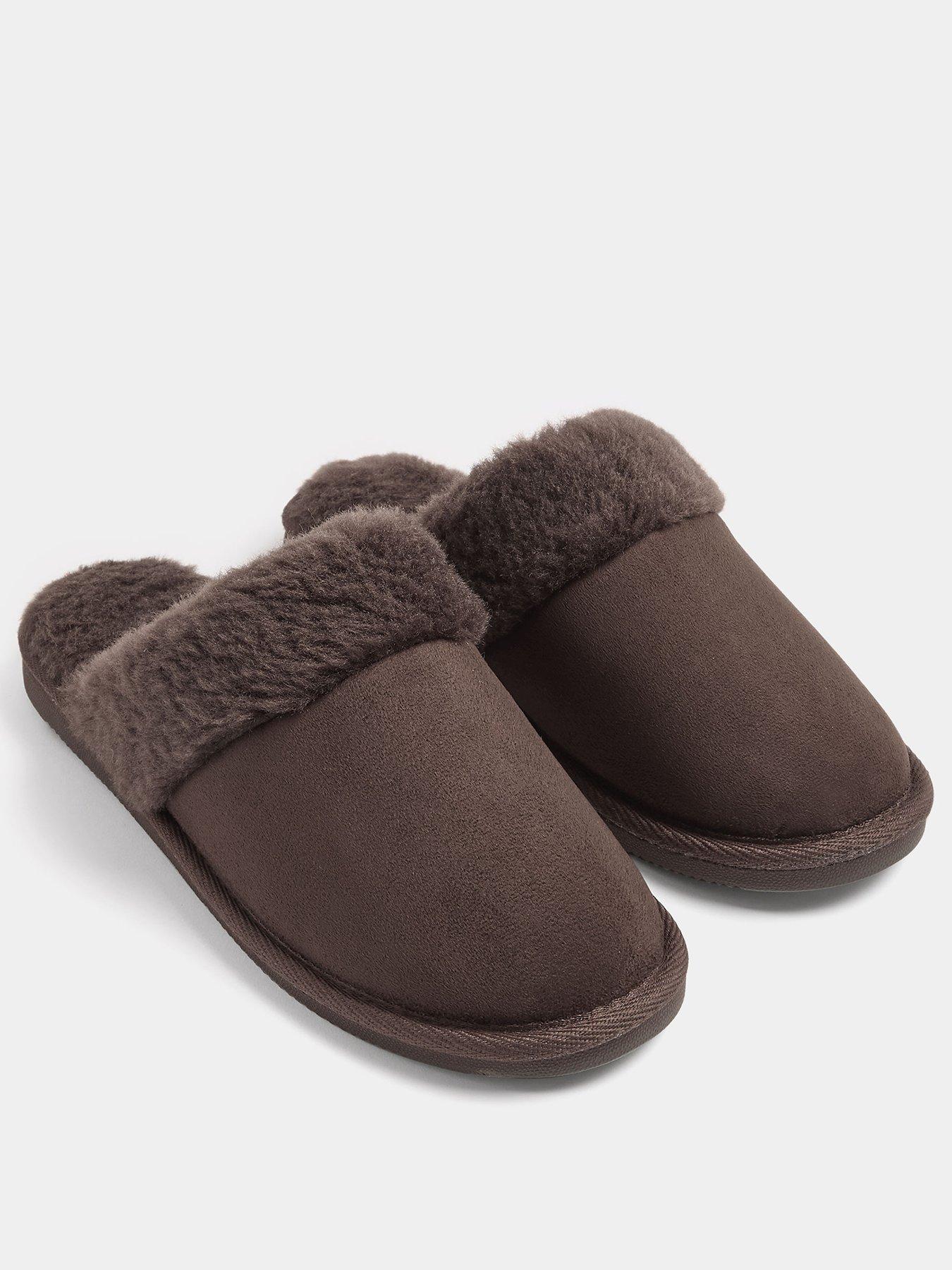 Image 2 of 4 of Yours Womens Faux Fur Mule Slipper - Brown