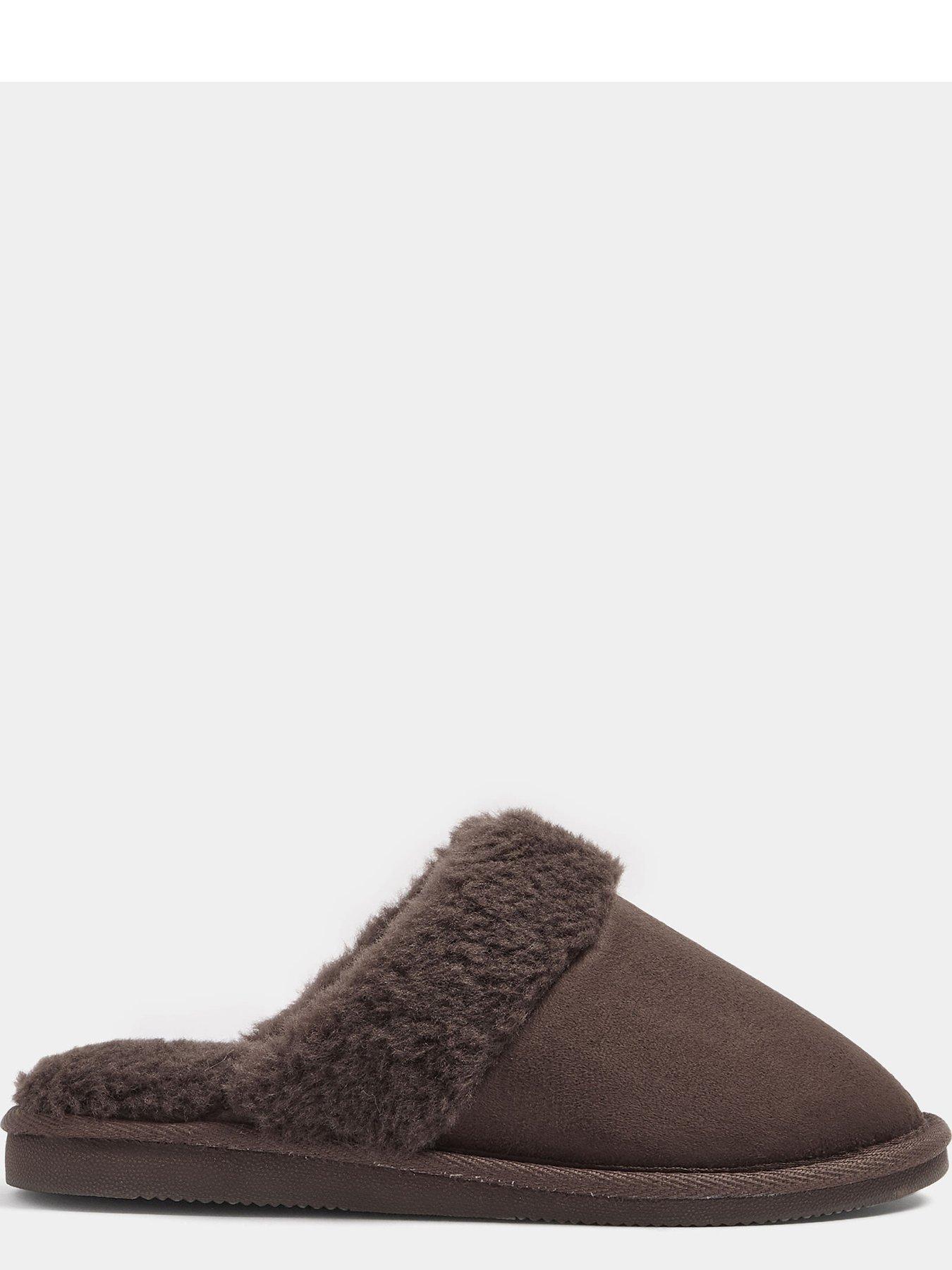 Image 4 of 4 of Yours Womens Faux Fur Mule Slipper - Brown