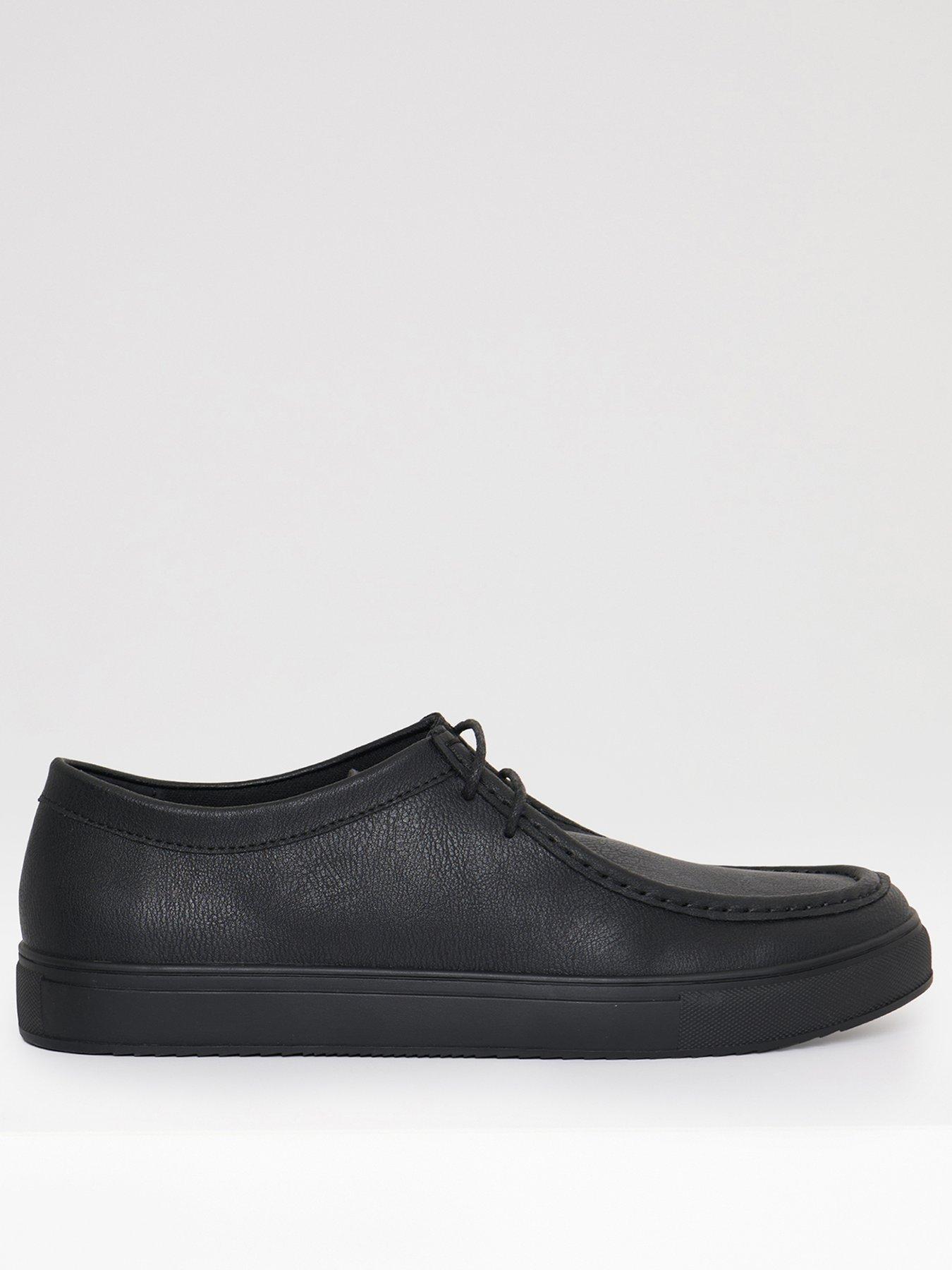 Image 1 of 4 of Threadbare Mens Lace Up Moc Toe Trainers - Black