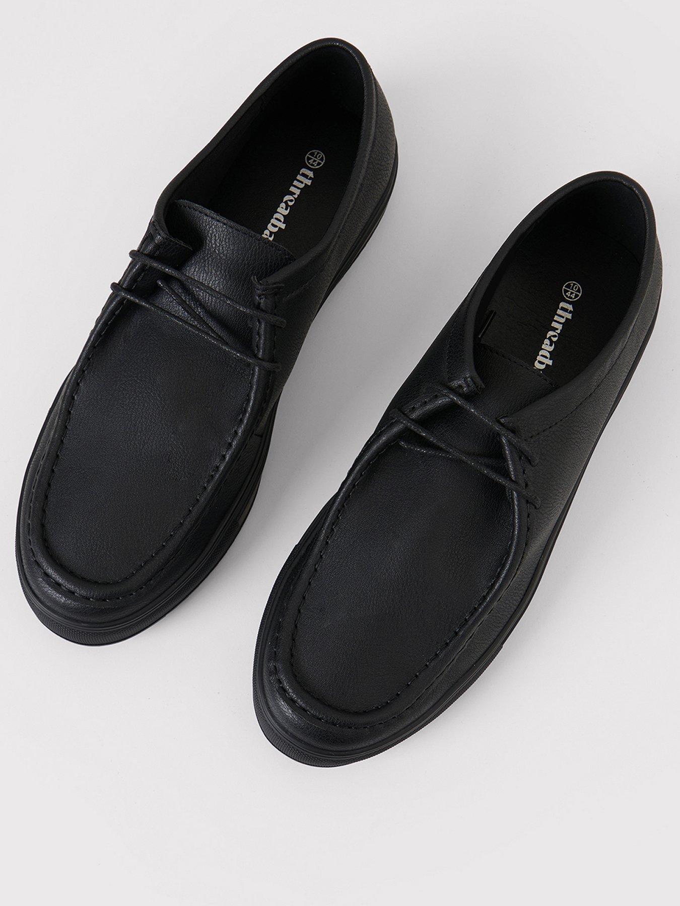 Image 2 of 4 of Threadbare Mens Lace Up Moc Toe Trainers - Black