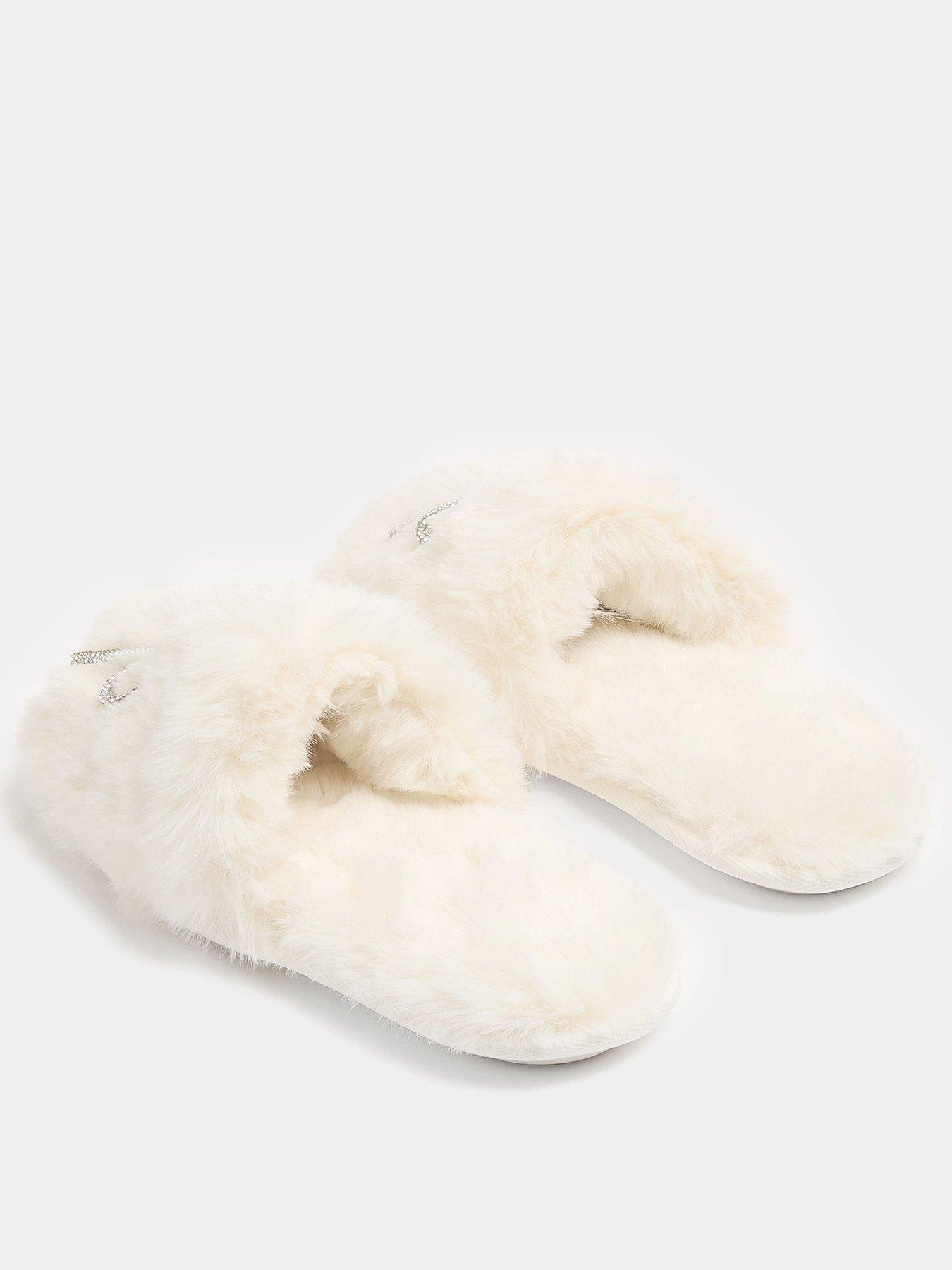 Image 3 of 4 of Yours Glitz Bow Mule Slipper
