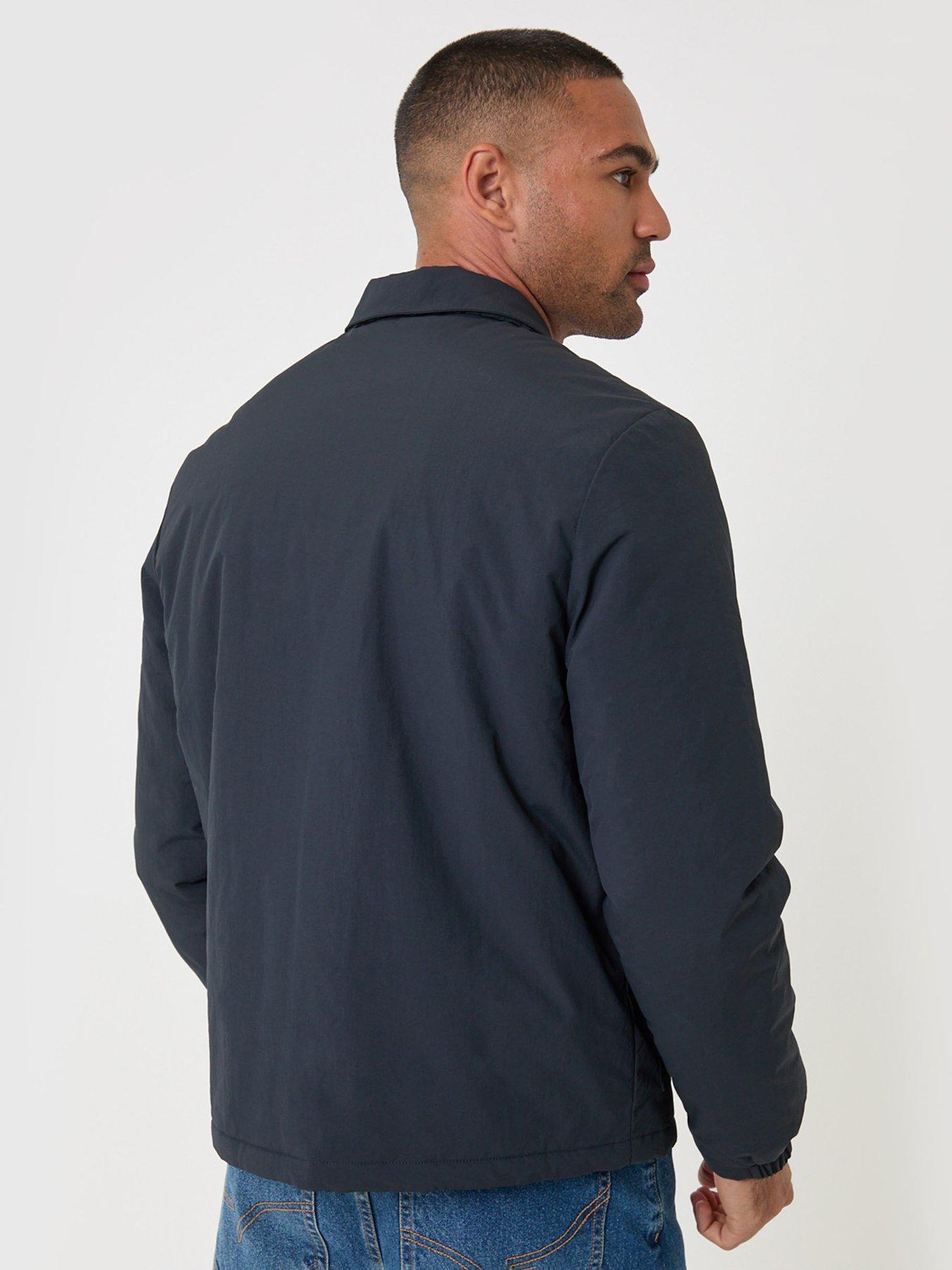 Image 2 of 6 of Threadbare Mens Light Padded Funnel Neck Zip Mayan Jacket - Navy