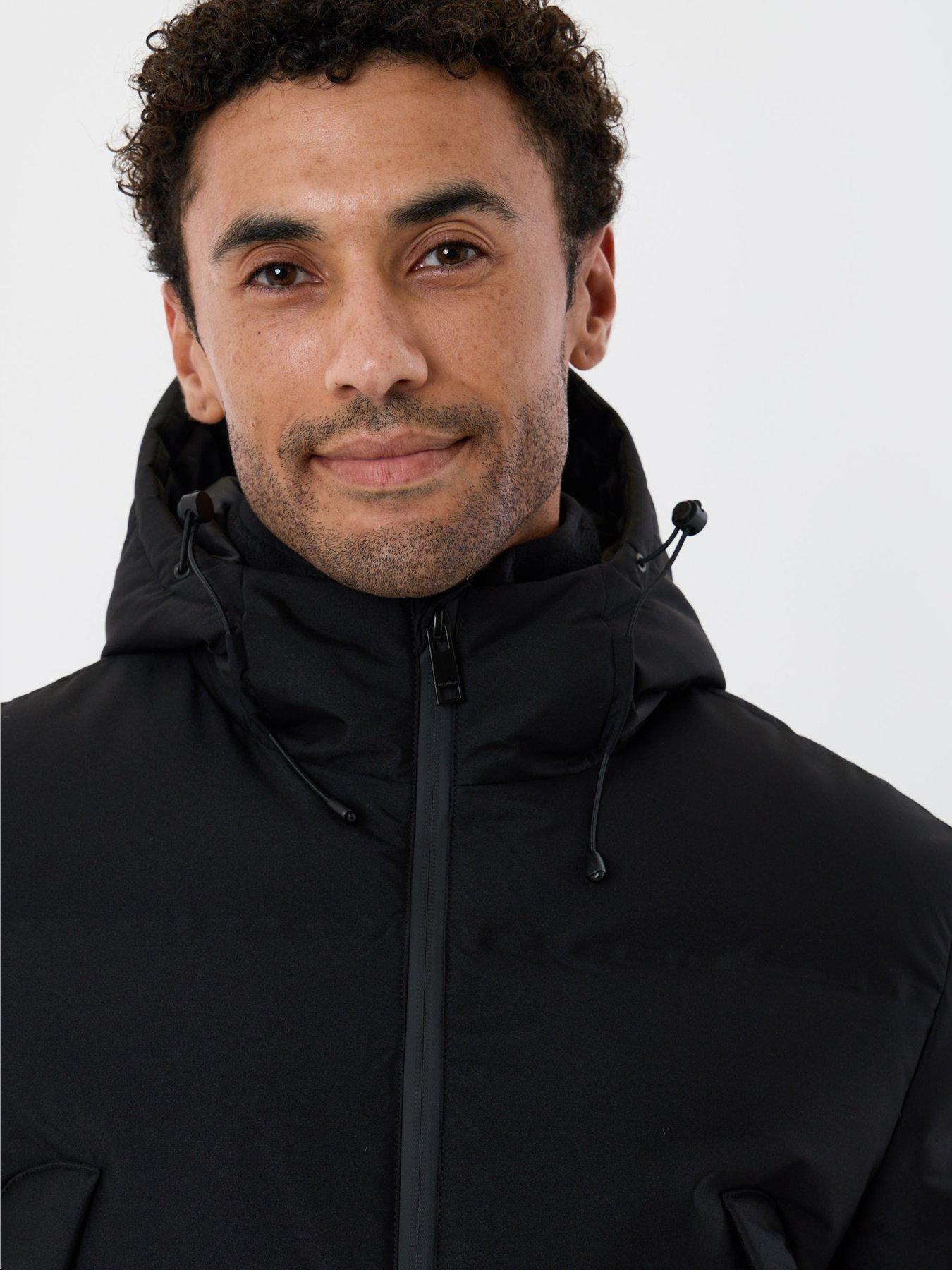 Image 4 of 5 of Threadbare Mens Jacket Ferkin - Black (with Padding)