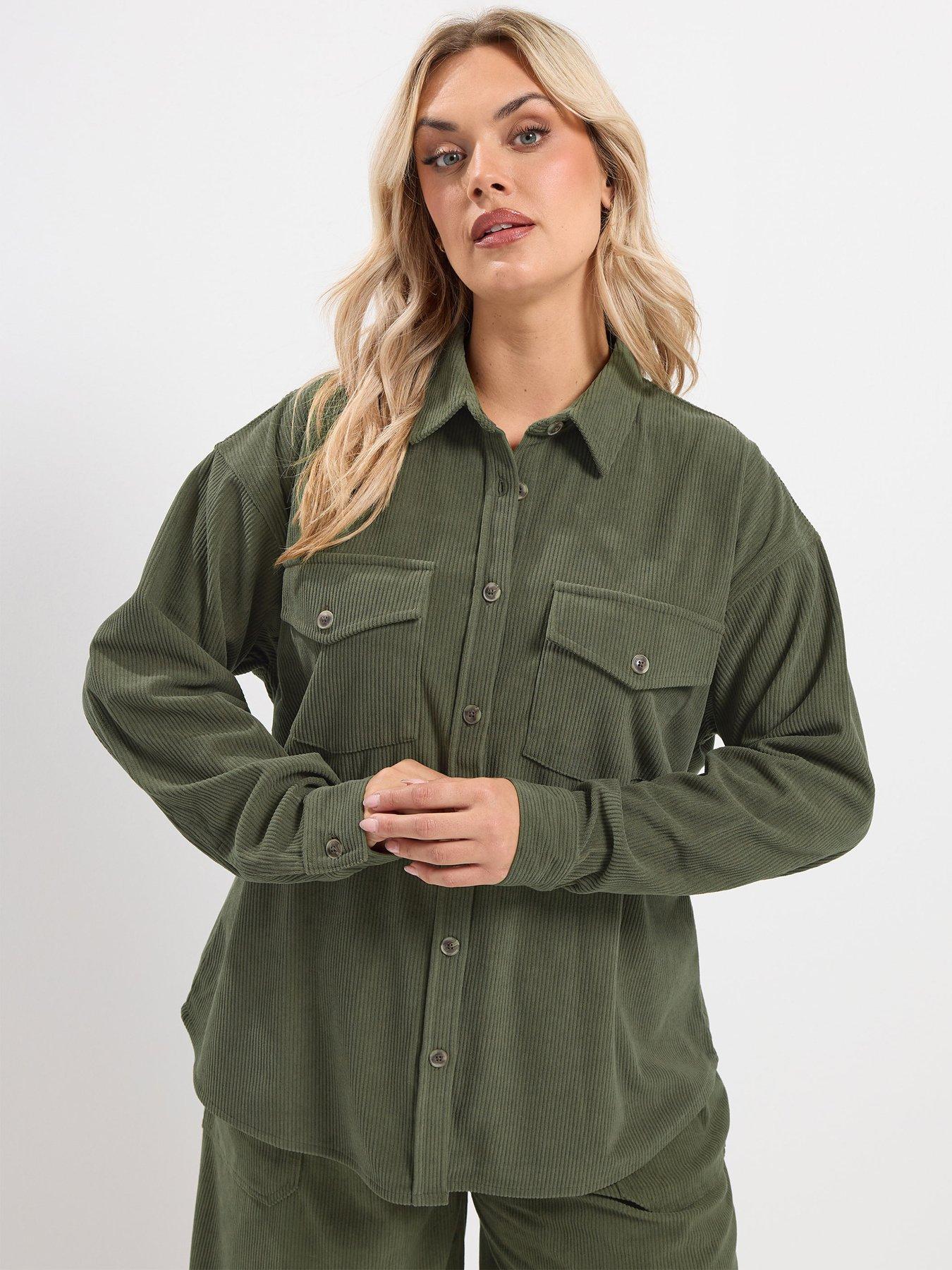 Image 1 of 4 of Yours Curve Corduroy Shirt